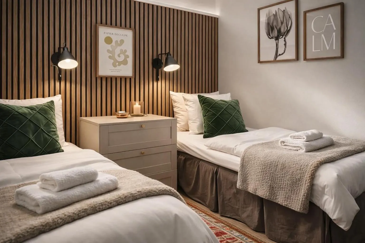 Bed in Hotel Tre Små Rum