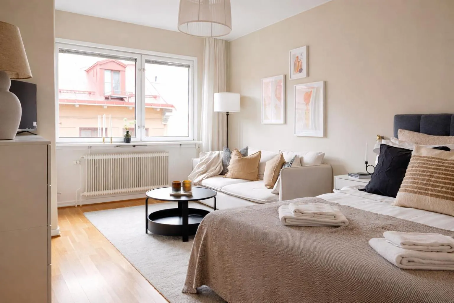 Bed in Hotel Tre Små Rum