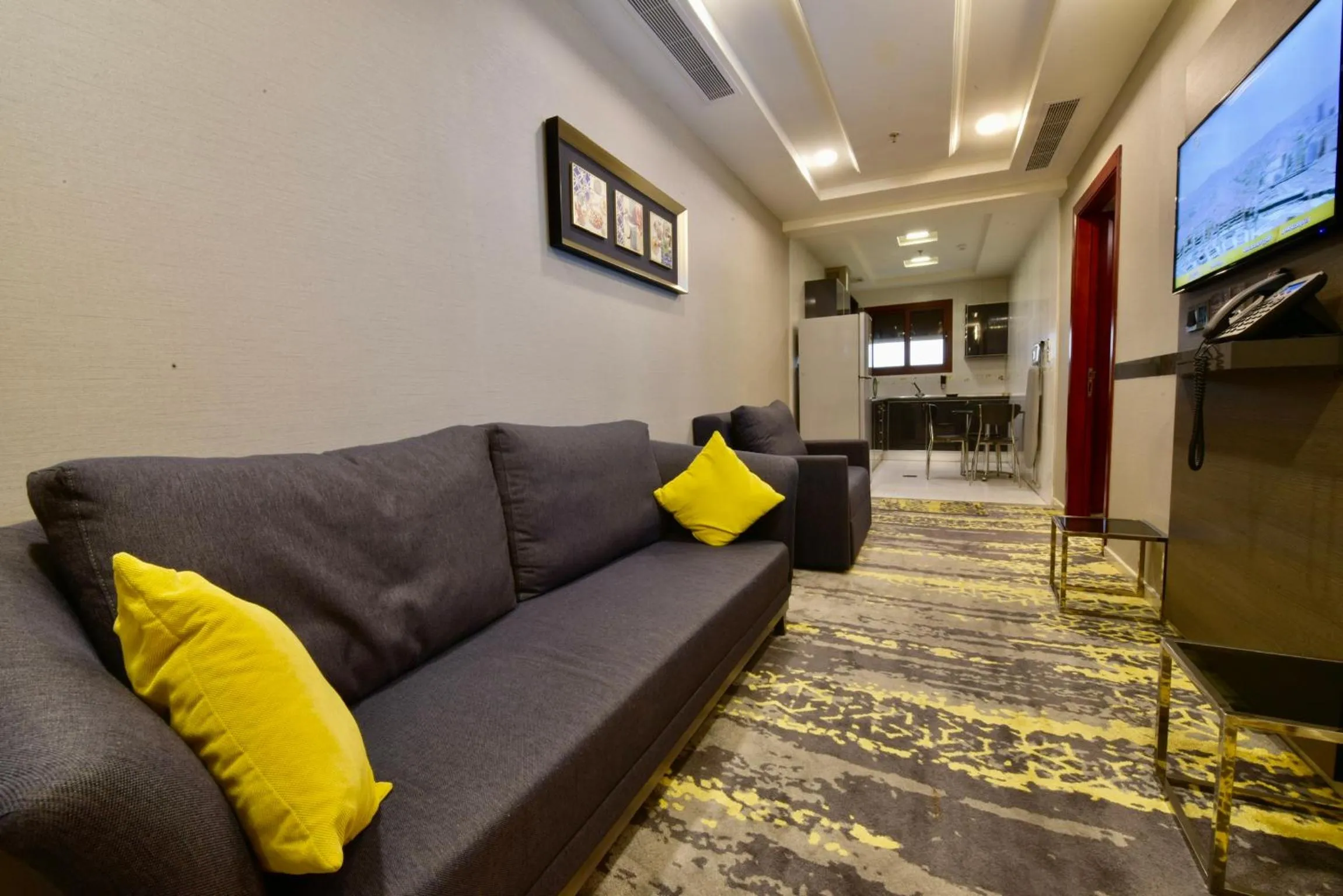 Living room in Bram Suites