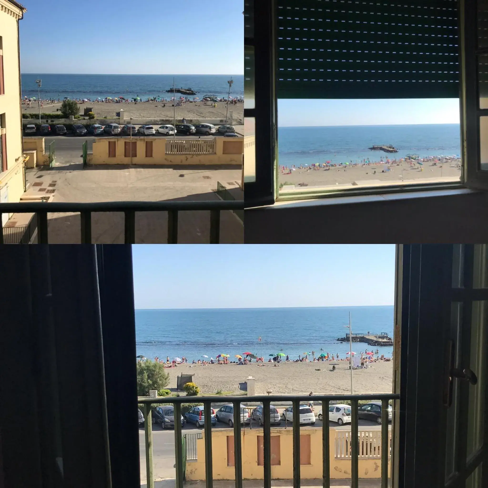 Quadruple Room with Sea View in Litus Roma Hostel Quadruple Room with Sea View in Litus Roma Hostel