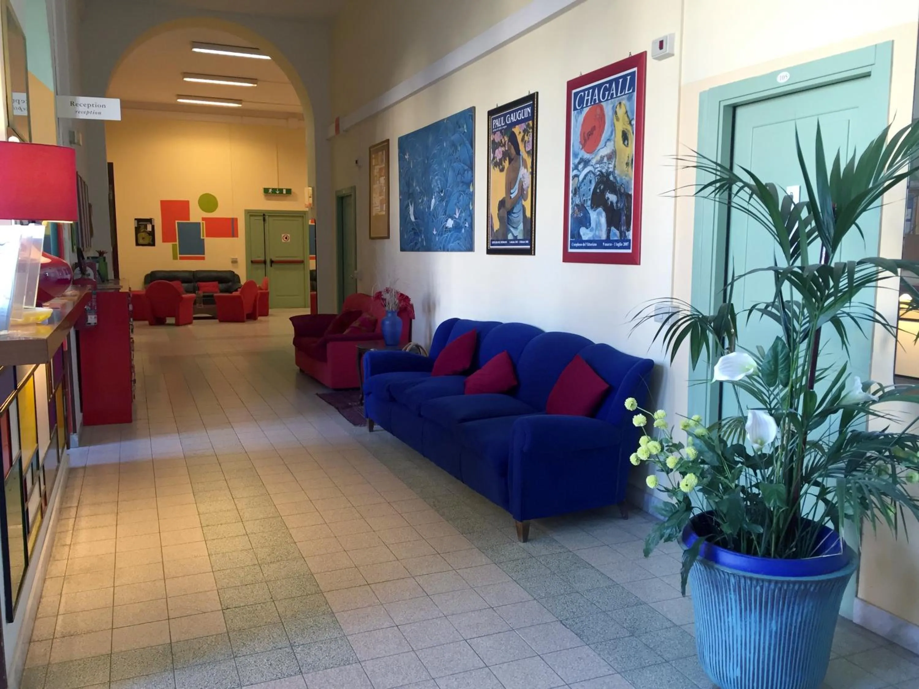 Lobby or reception in Litus Roma Hostel