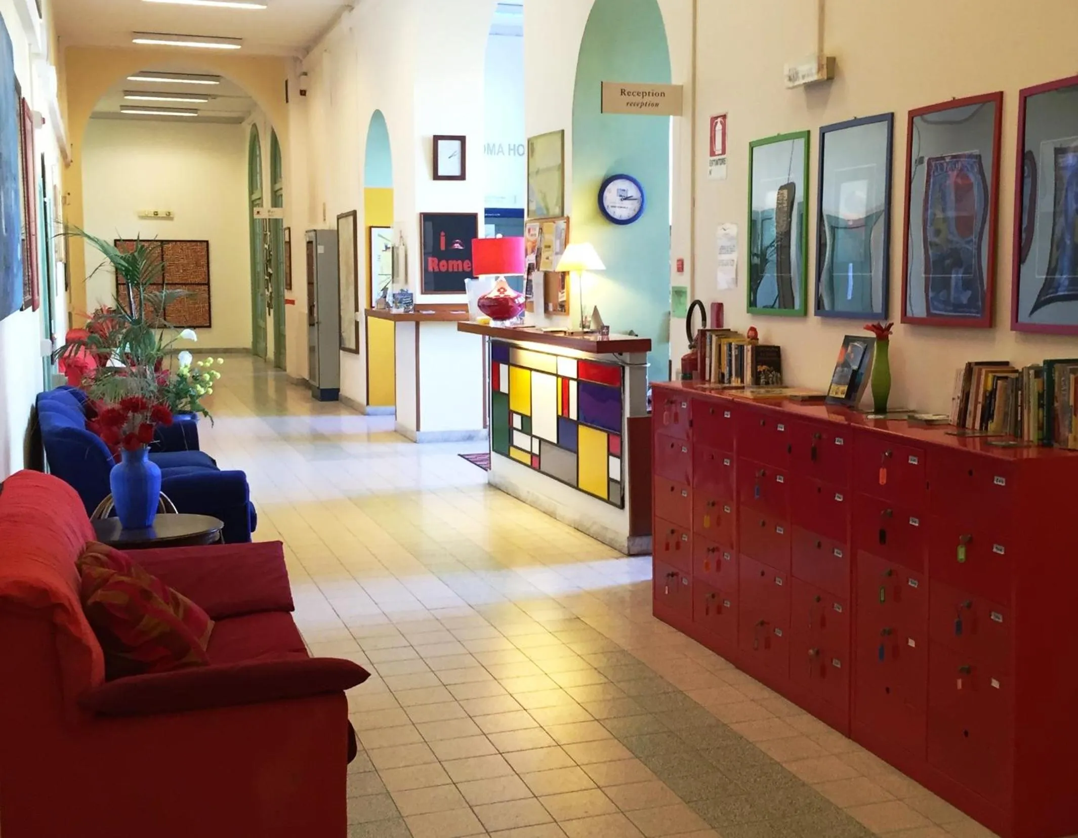 Lobby or reception in Litus Roma Hostel