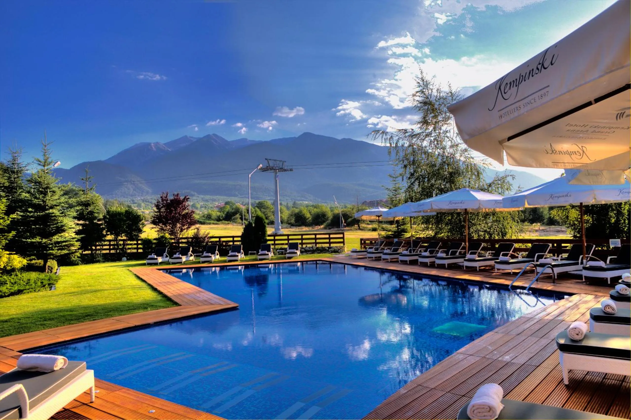 Swimming pool in Kempinski Hotel Grand Arena Bansko