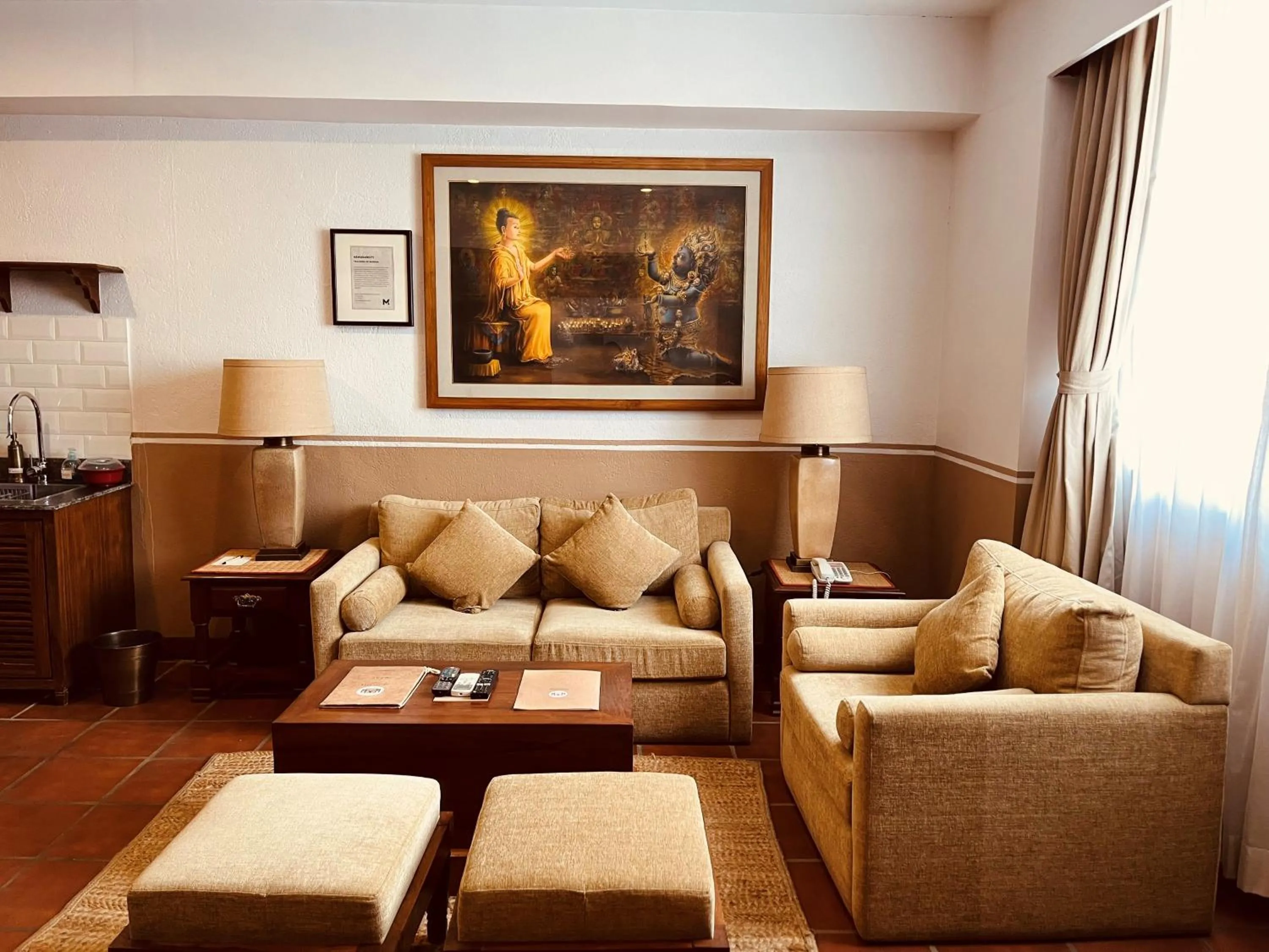 Living room in Nepali Ghar Hotel, Thamel - Your Home In Nepal