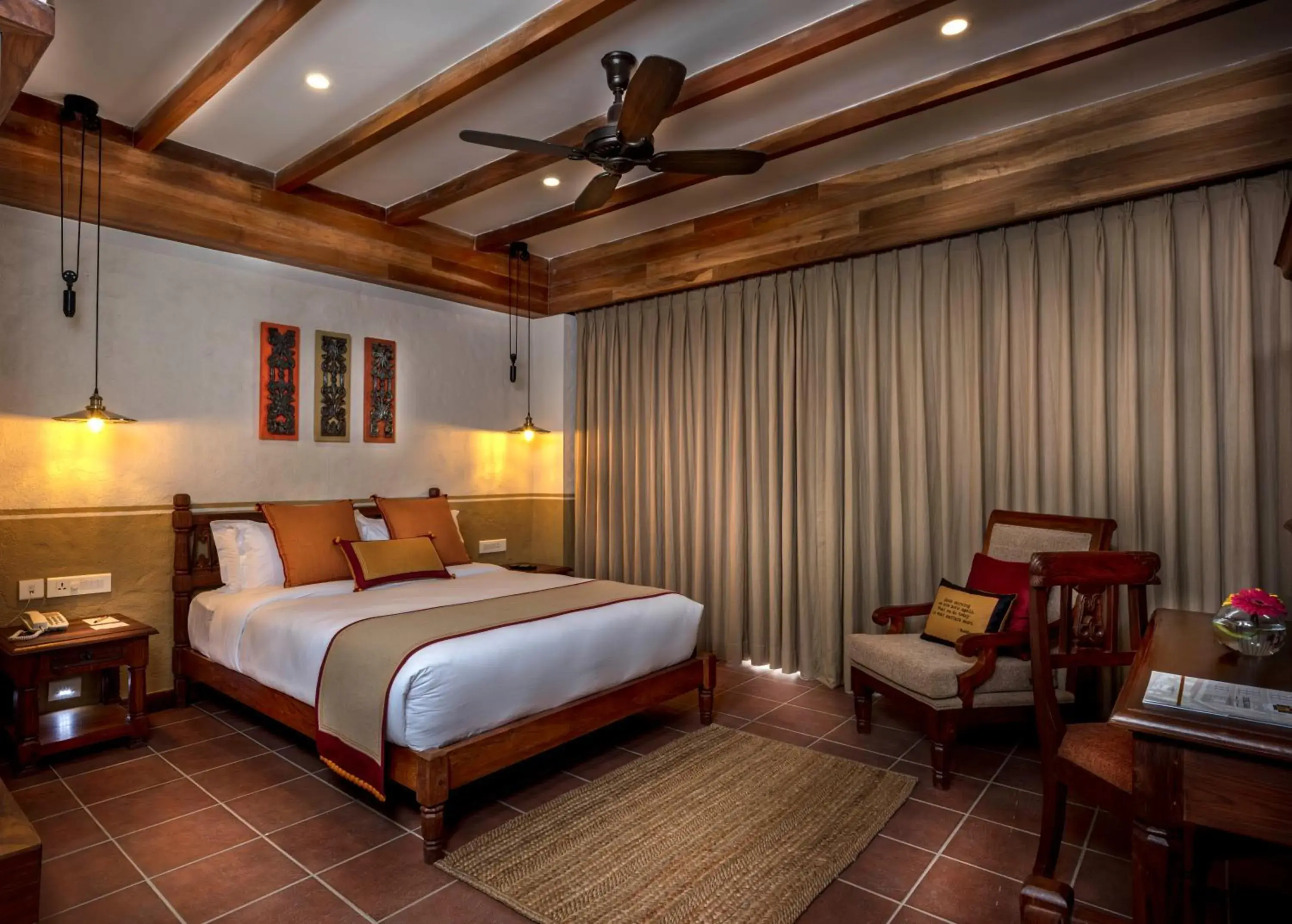 Heritage Deluxe Room with Balcony - single occupancy in Nepali Ghar Hotel Heritage Deluxe Room with Balcony - single occupancy in Nepali Ghar Hotel