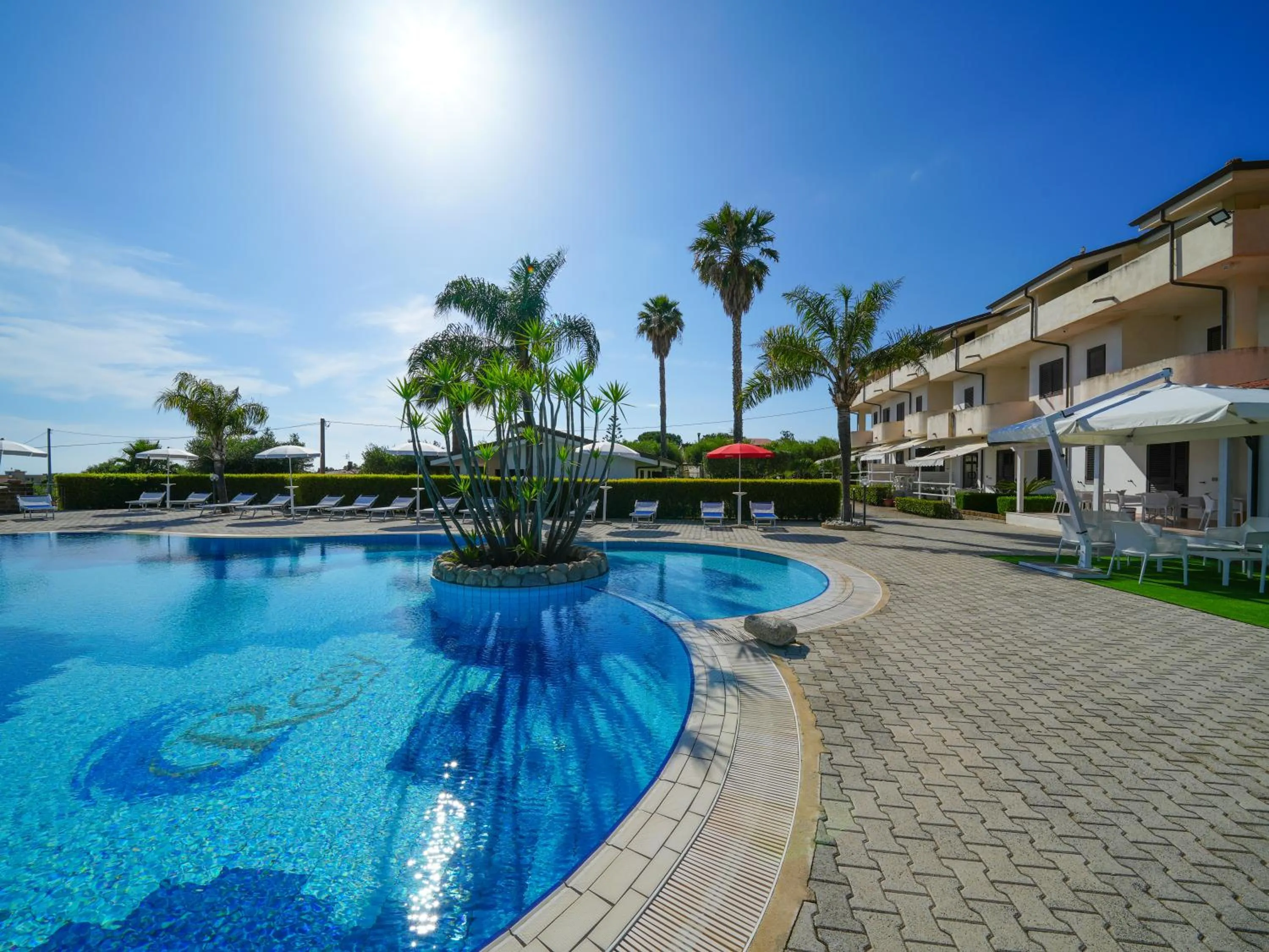 Pool view in Rosy Hotel Residence