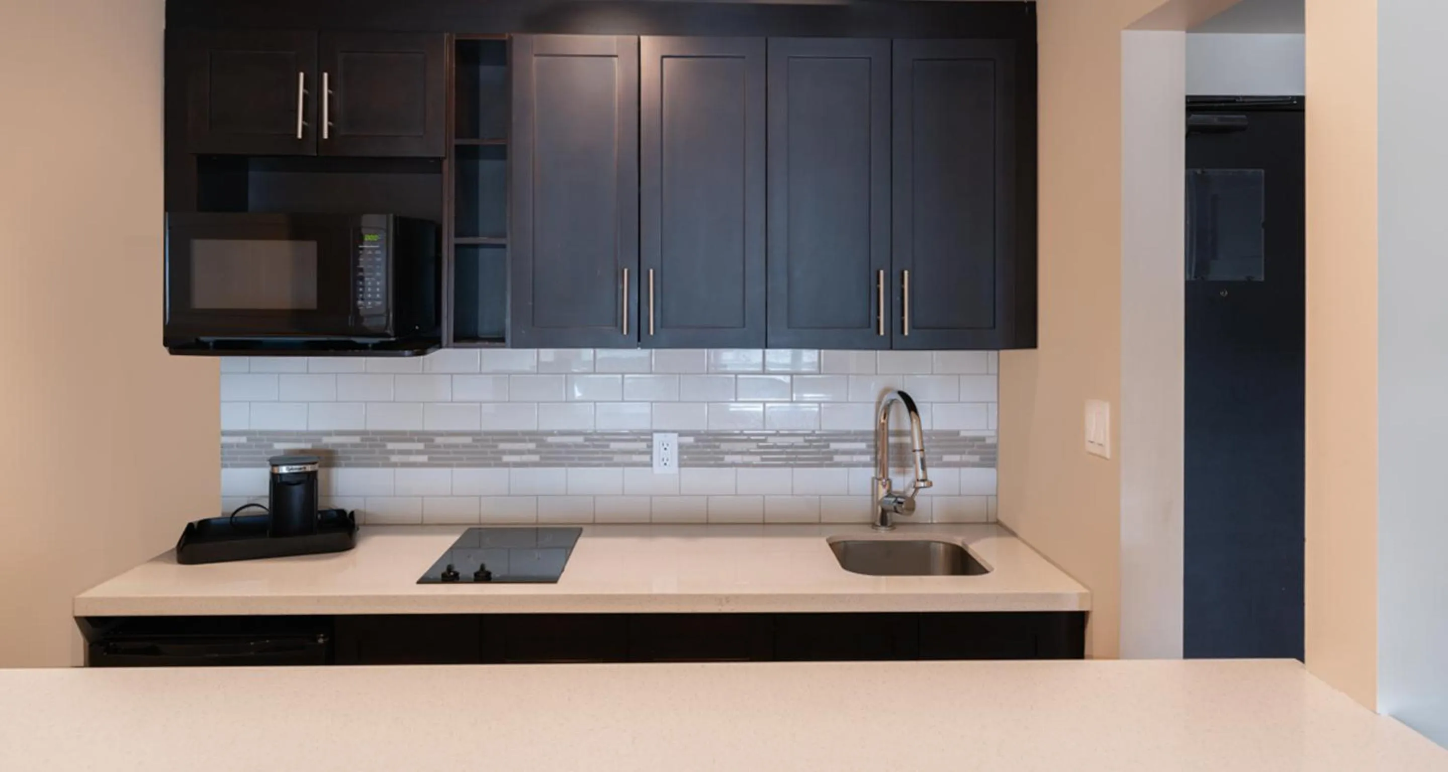 Kitchen or kitchenette in Prestige Oceanview Hotel Prince Rupert