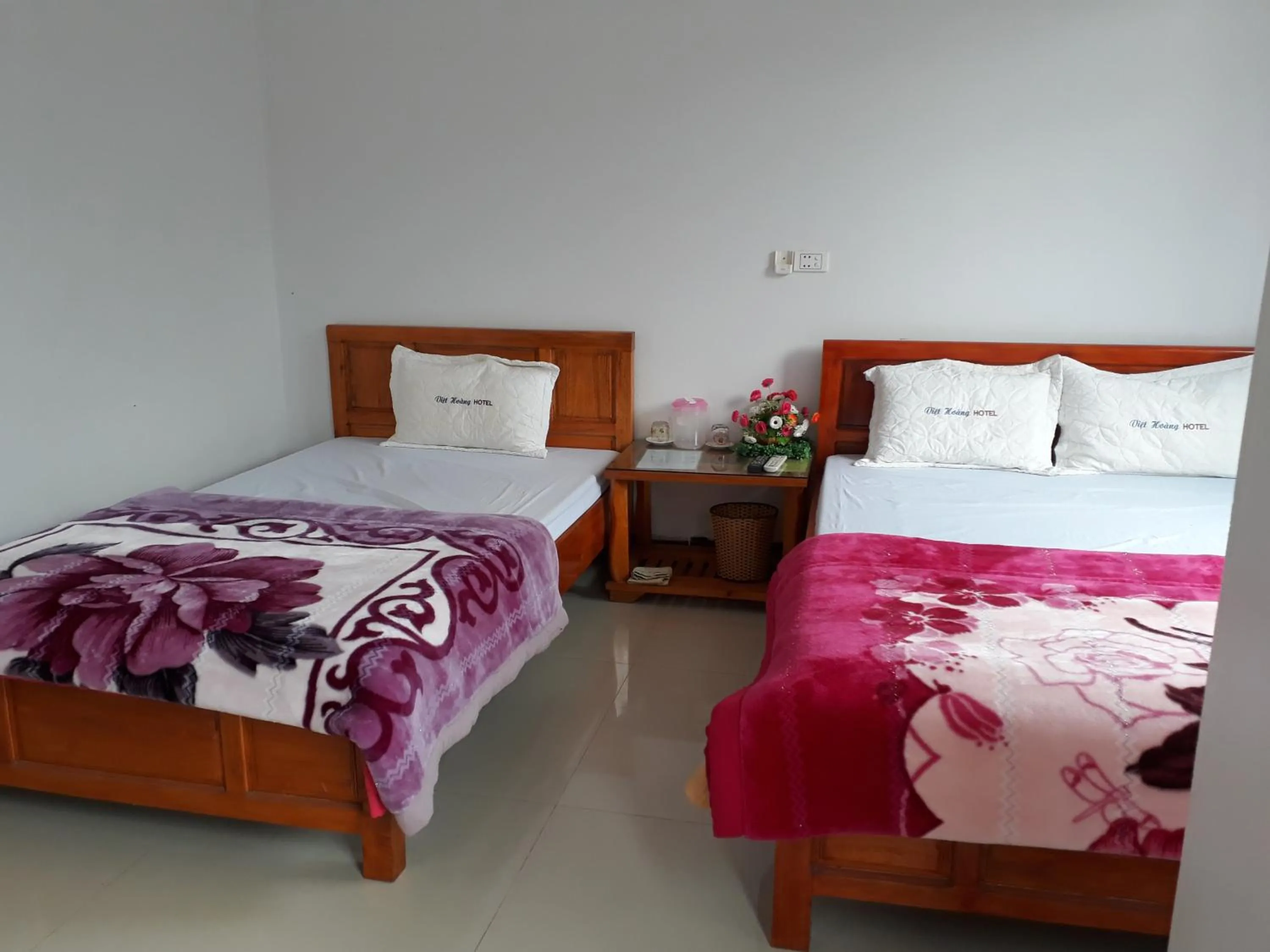 Bed in Viet Hoang Hotel Bao Lac