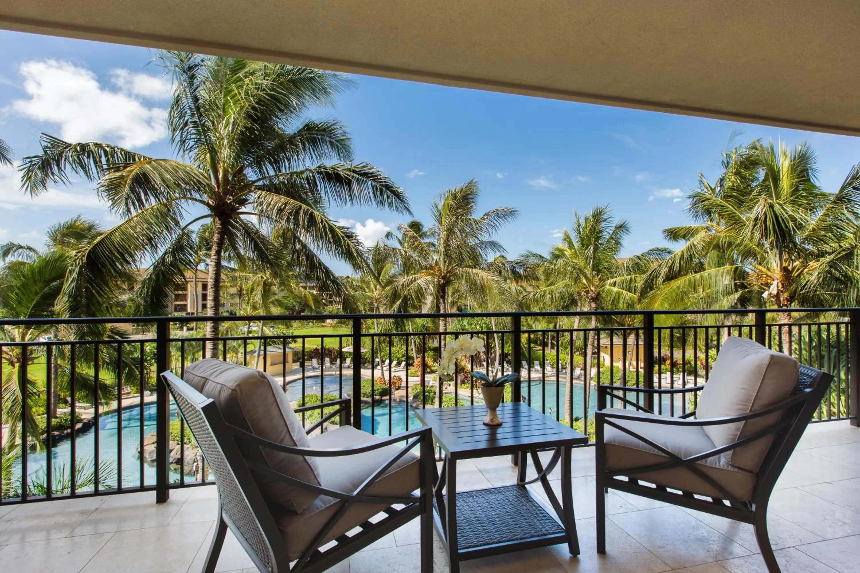 Patio in Koloa Landing Resort at Po'ipu, Autograph Collection