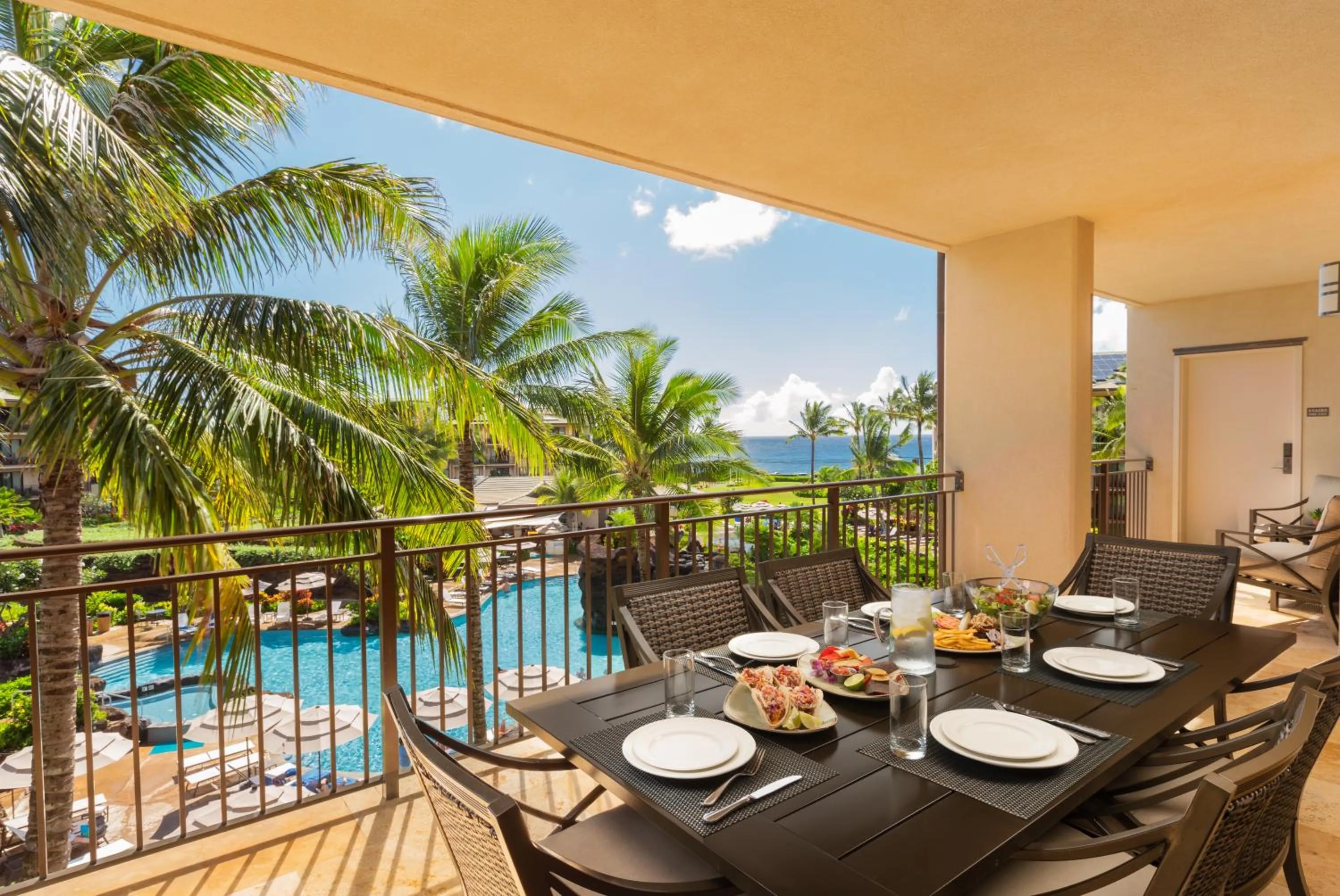 Patio in Koloa Landing Resort at Po'ipu, Autograph Collection