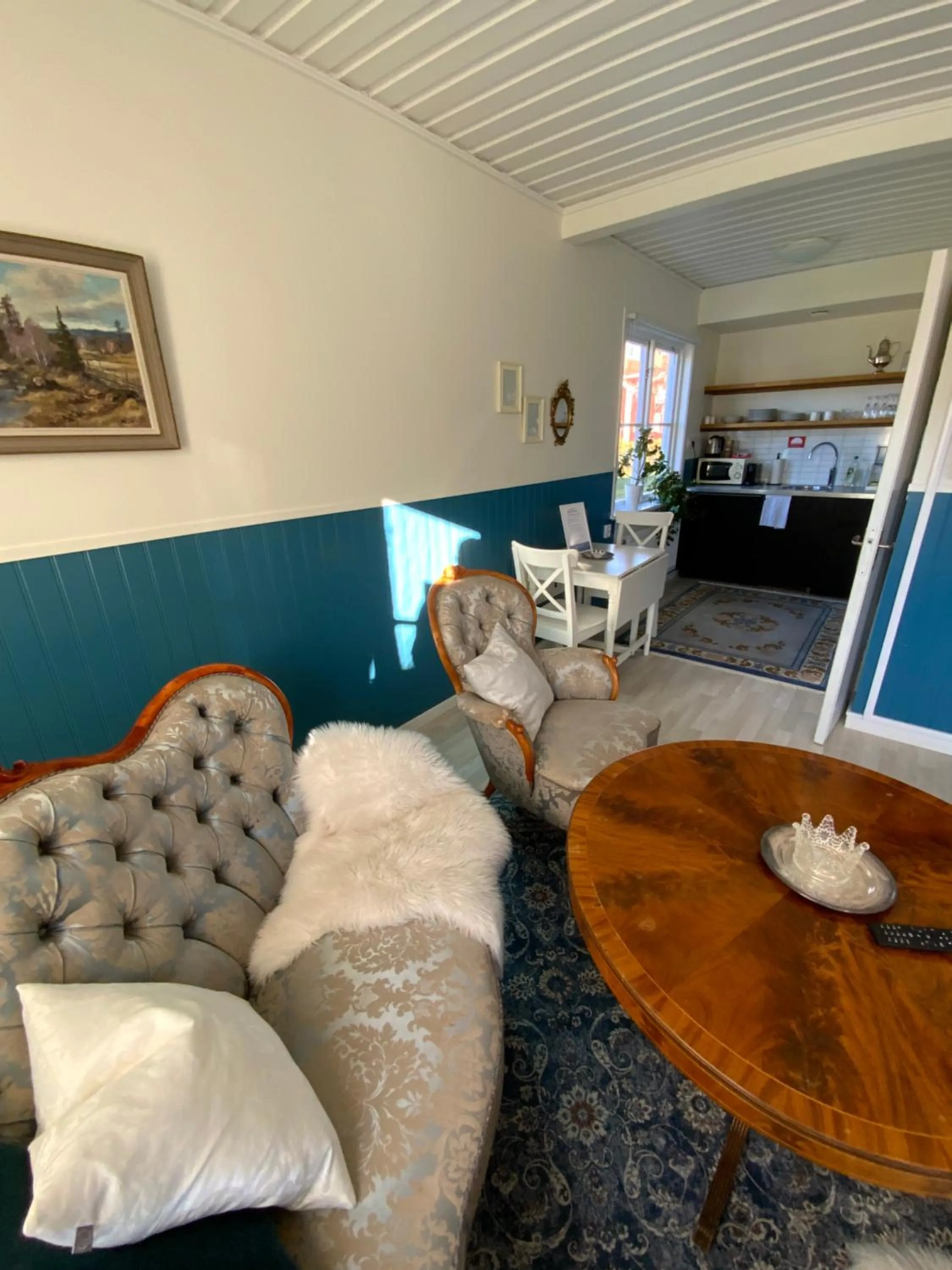 Living room in Snöå Bruk Hotell och konferens