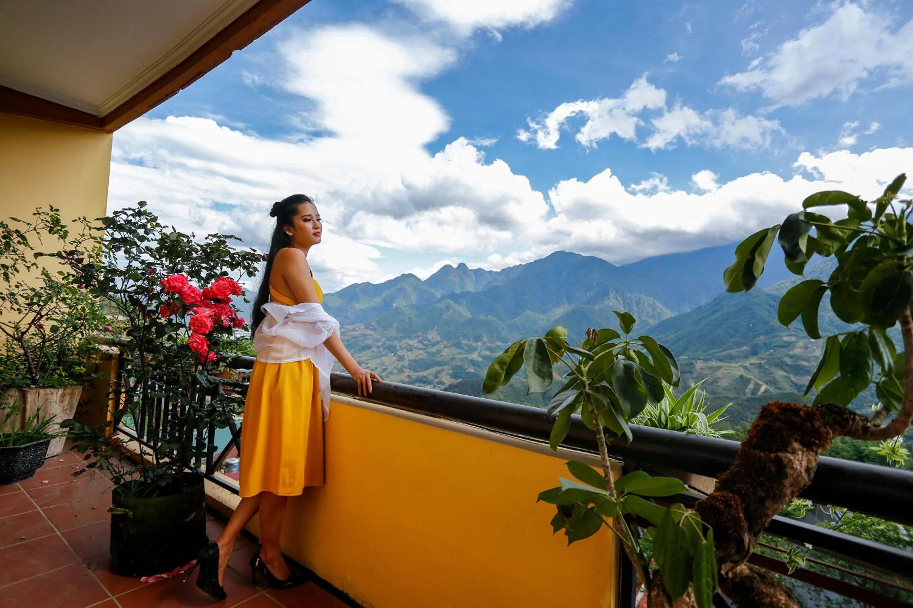 Balcony/Terrace in Chau Long Sapa 2 Hotel