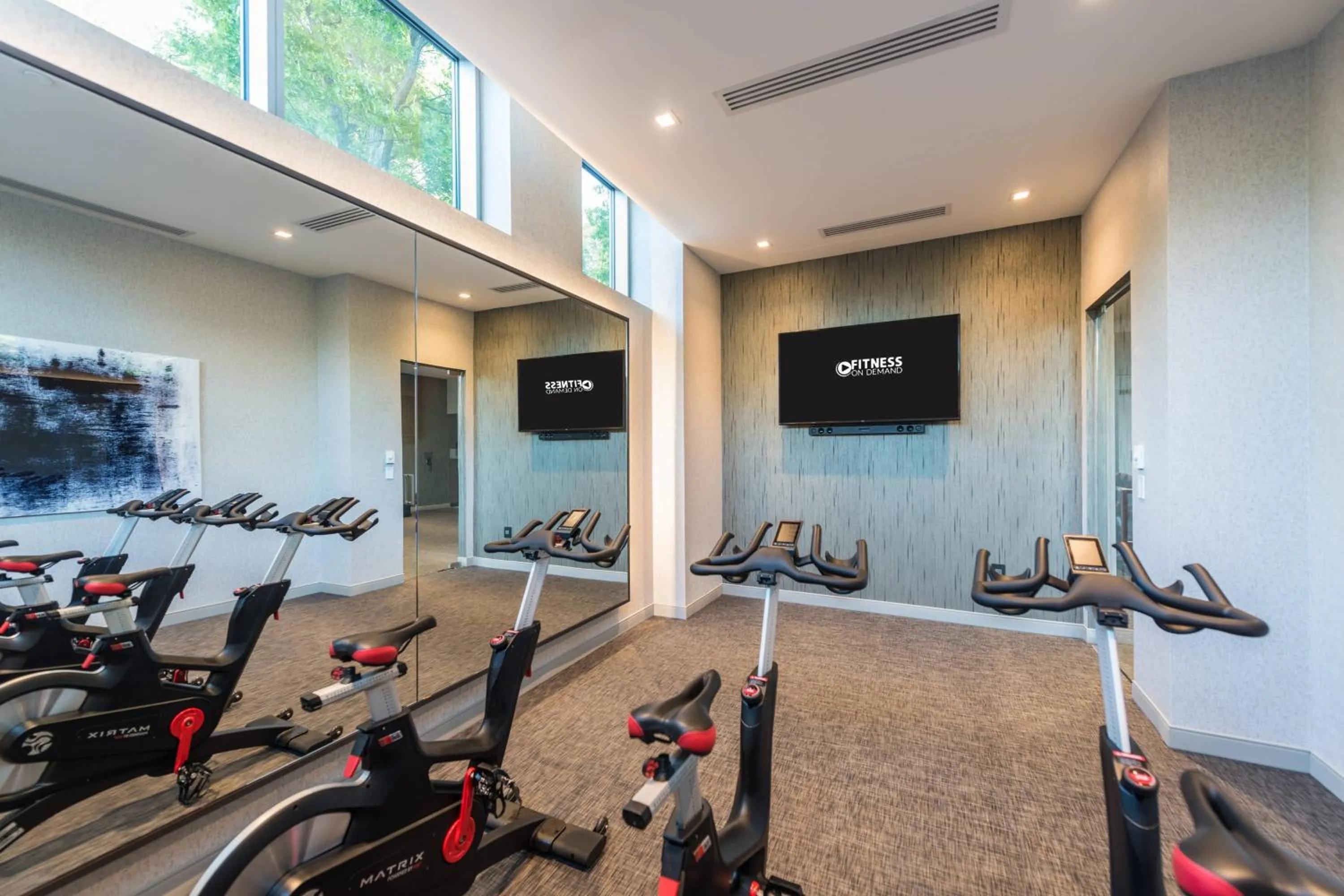 Fitness centre/facilities in AC Hotel by Marriott Boston Cleveland Circle