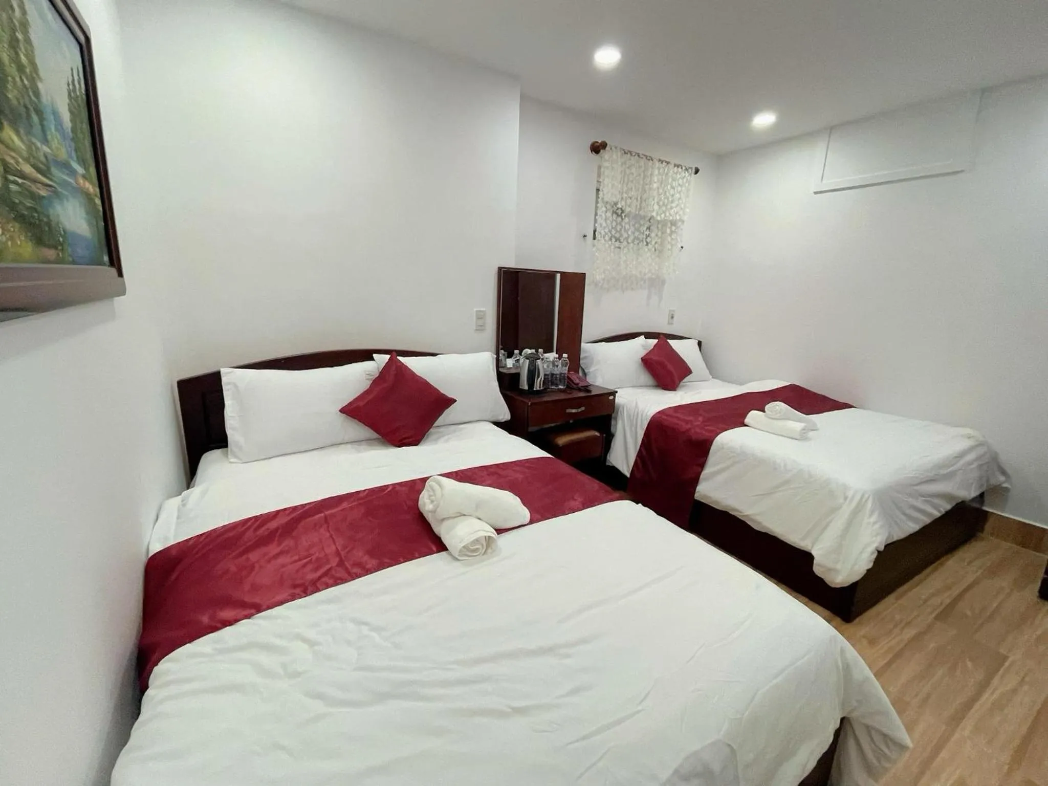 Bed in White Horse Dalat Hotel