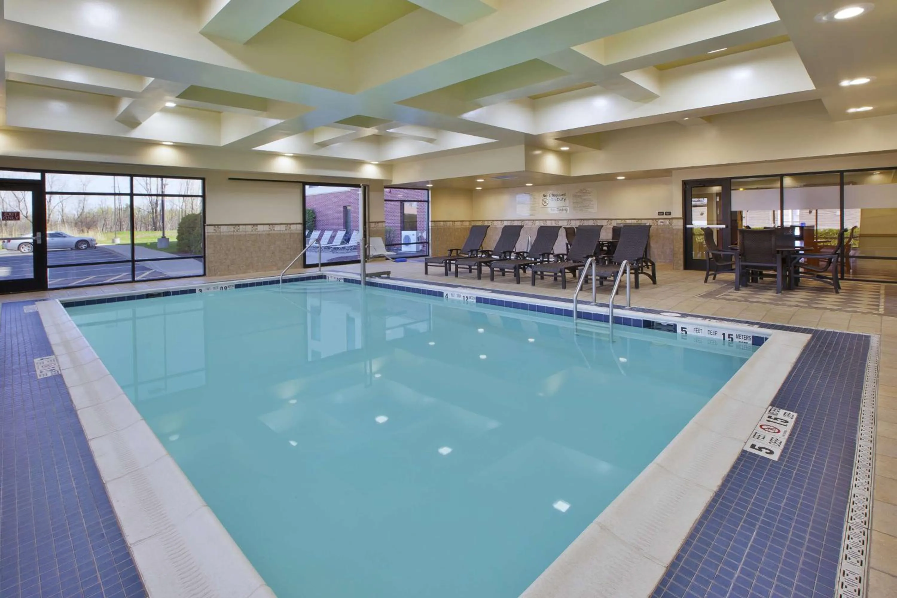 Pool view in Hampton Inn & Suites Plattsburgh