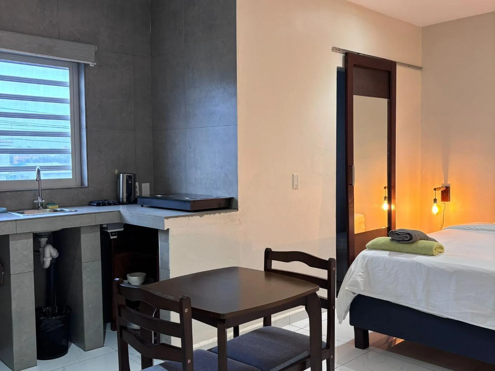 Kitchen or kitchenette, Bed in Boca Simon Vacation Curacao