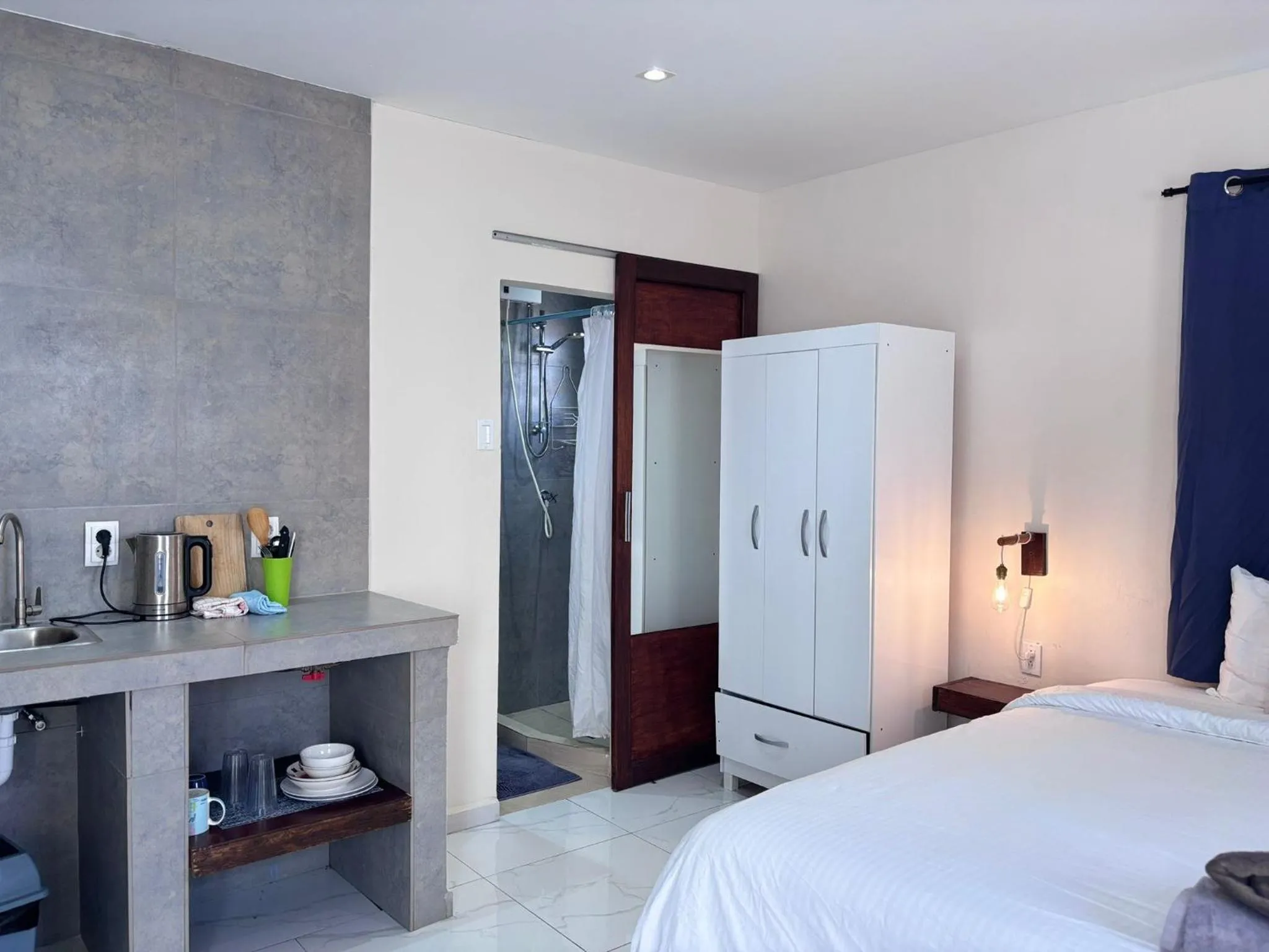 Kitchen or kitchenette, Bed in Boca Simon Vacation Curacao