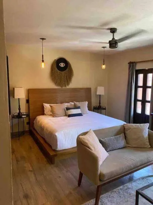 Bed in Casa Mia Suites