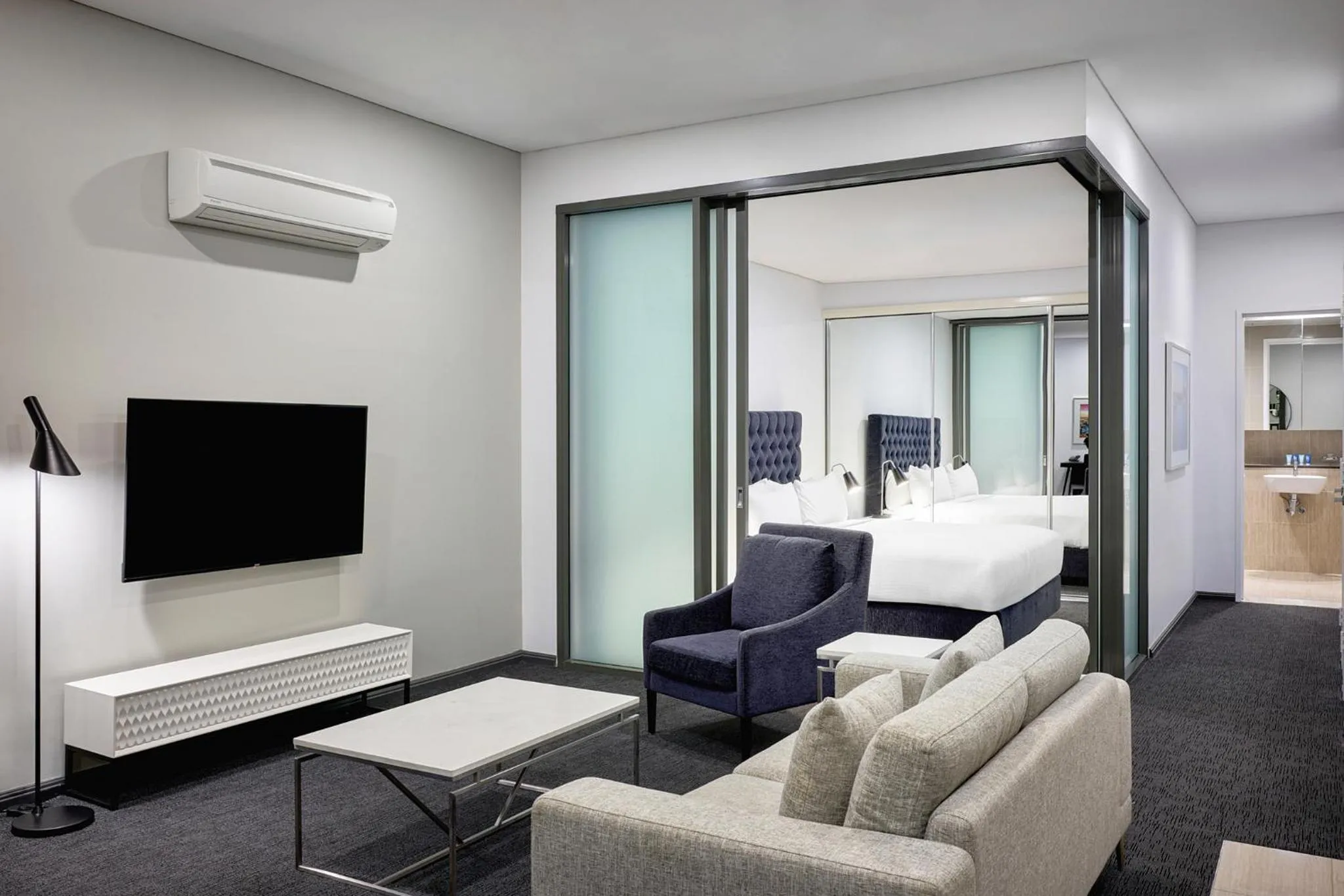 Living room in Meriton Suites Campbell Street, Sydney
