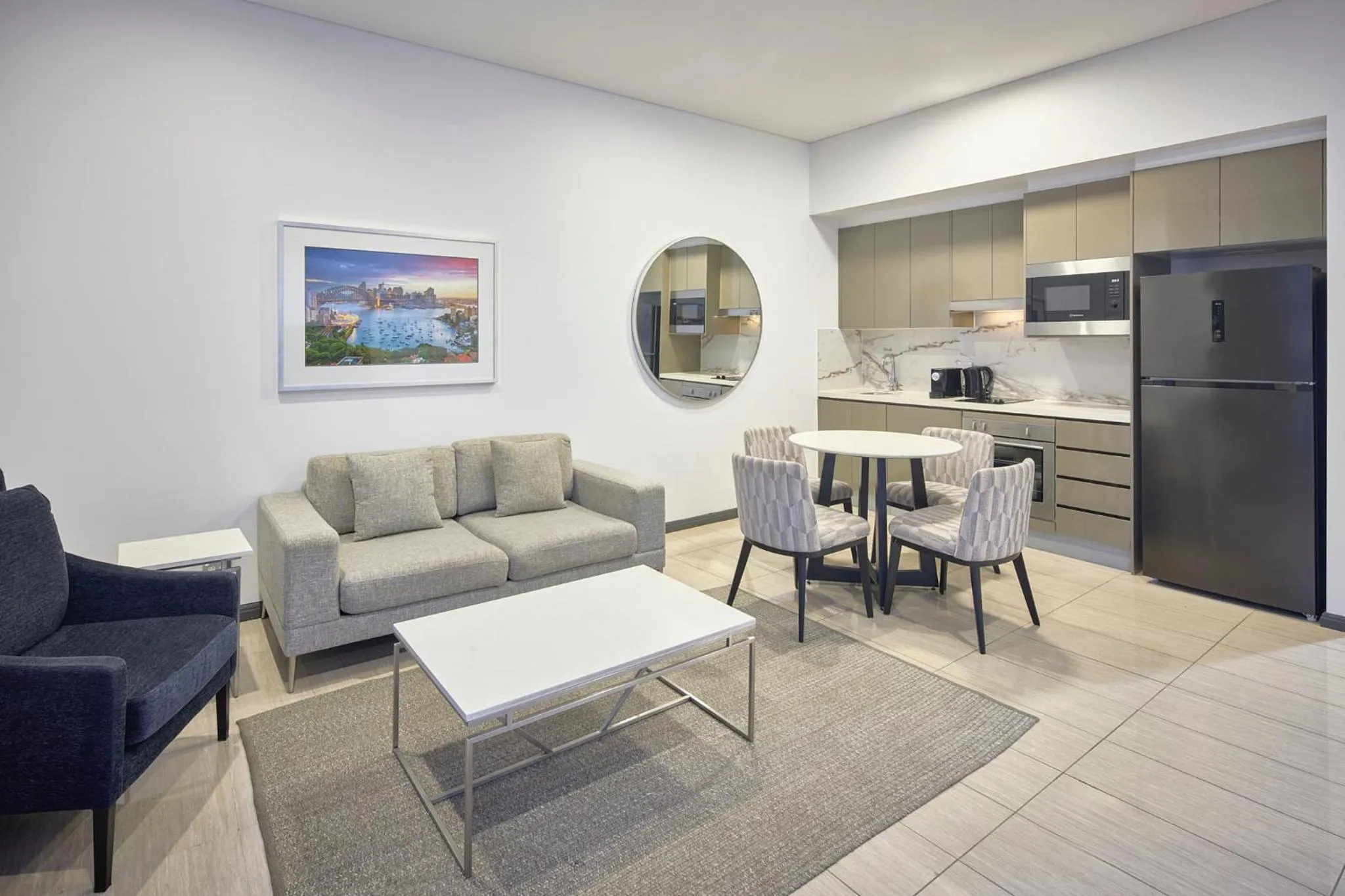 Living room in Meriton Suites Campbell Street, Sydney