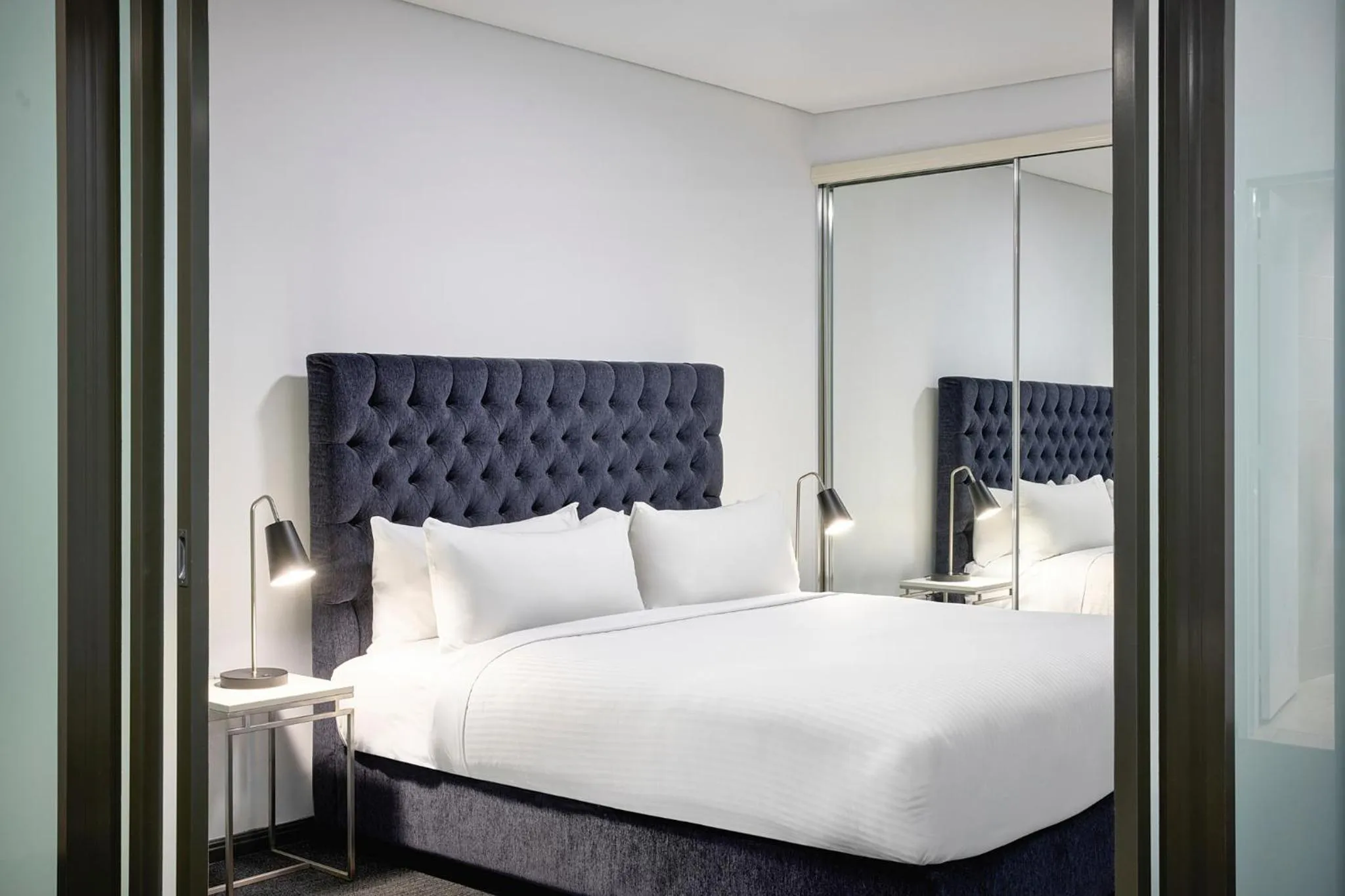Bed in Meriton Suites Campbell Street, Sydney