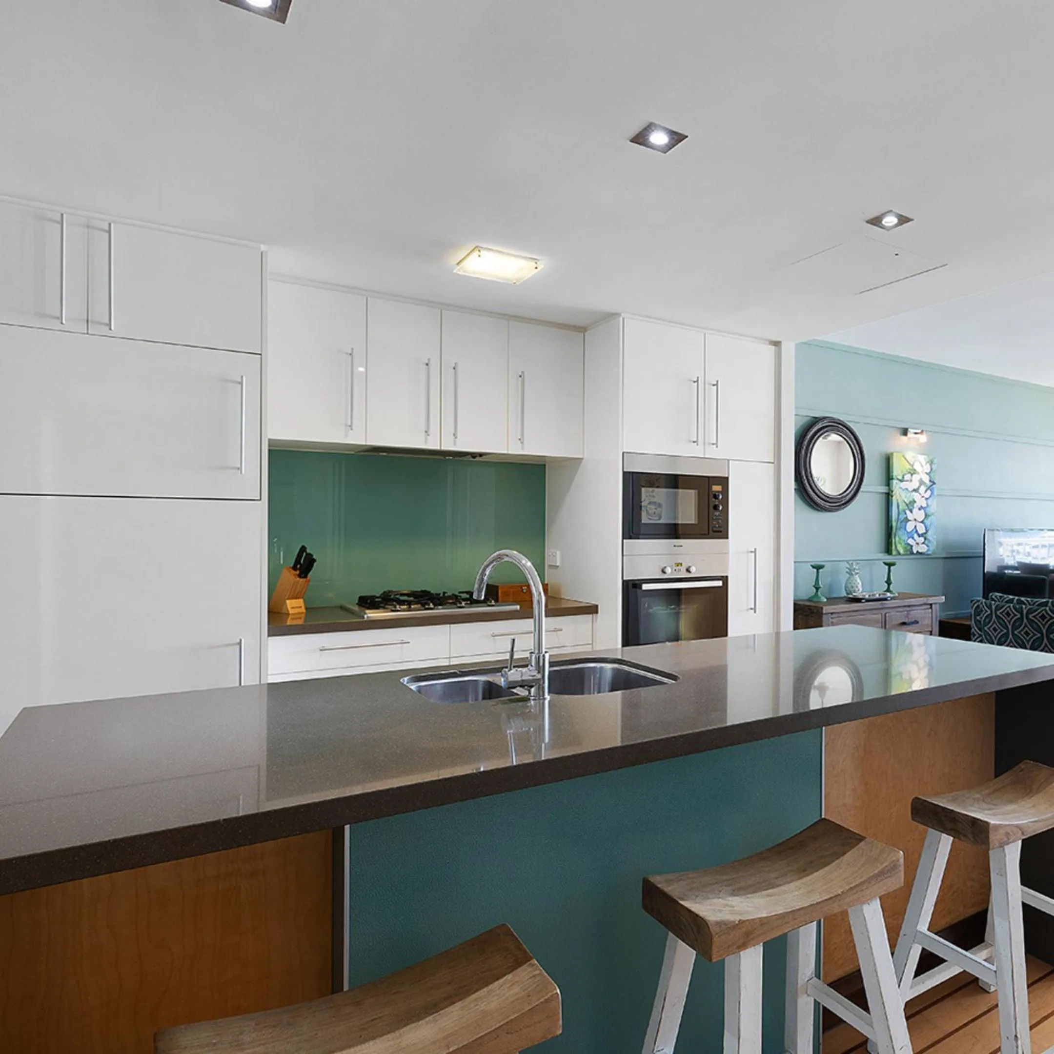 kitchen in The Boathouse Apartments