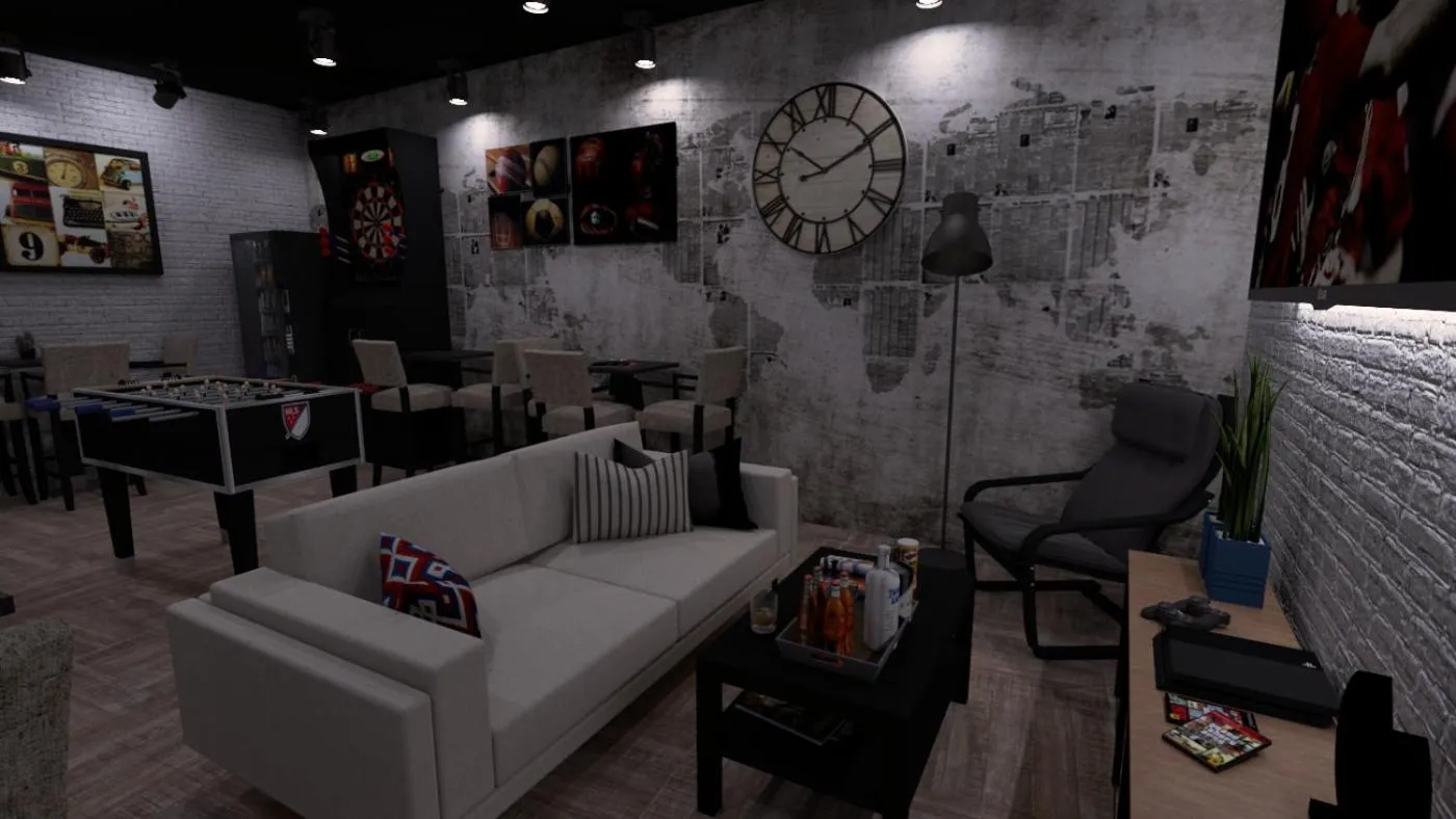 Communal lounge/ TV room in Downtown Boutique Hostel