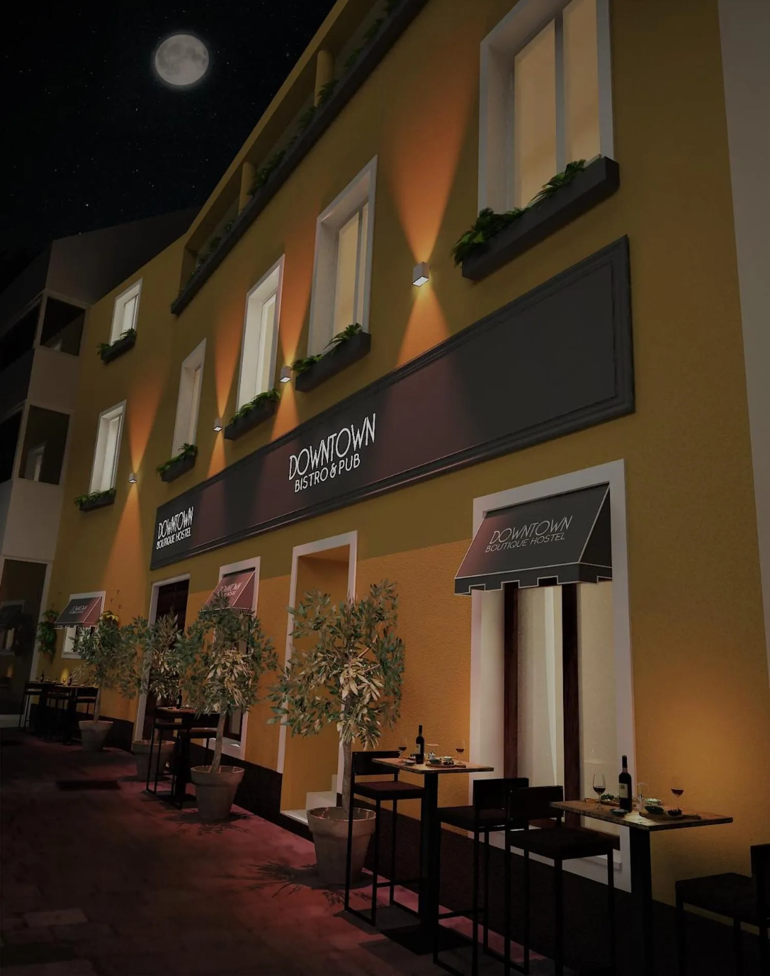 Property building in Downtown Boutique Hostel