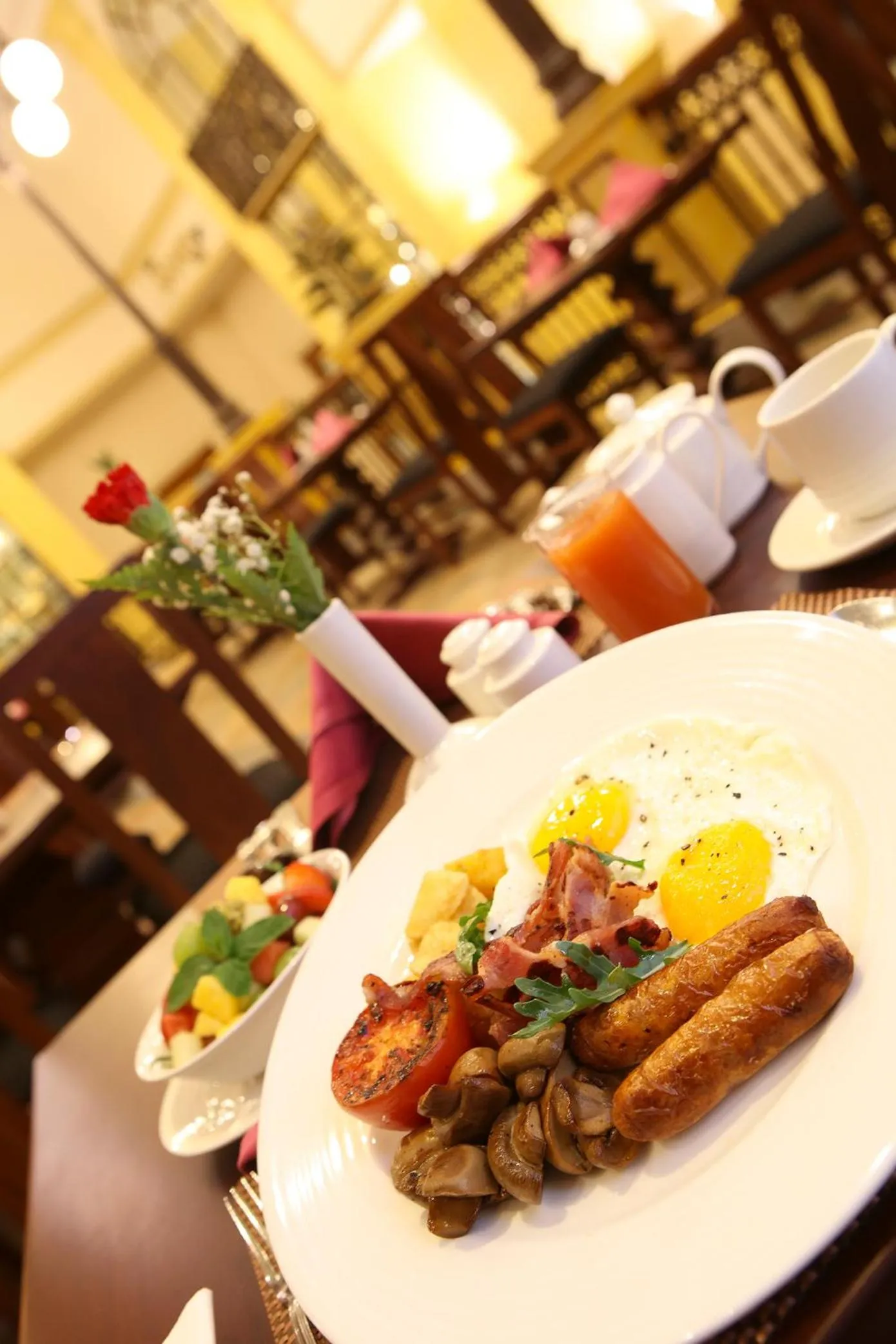 American breakfast in Hilton Nairobi