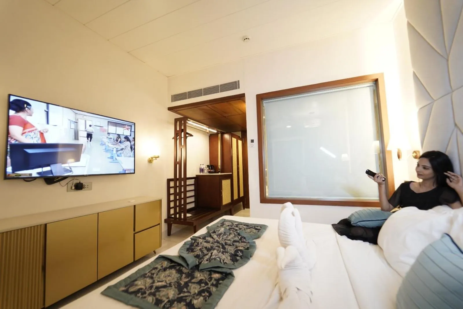 Bed in Evershine Resort & Spa