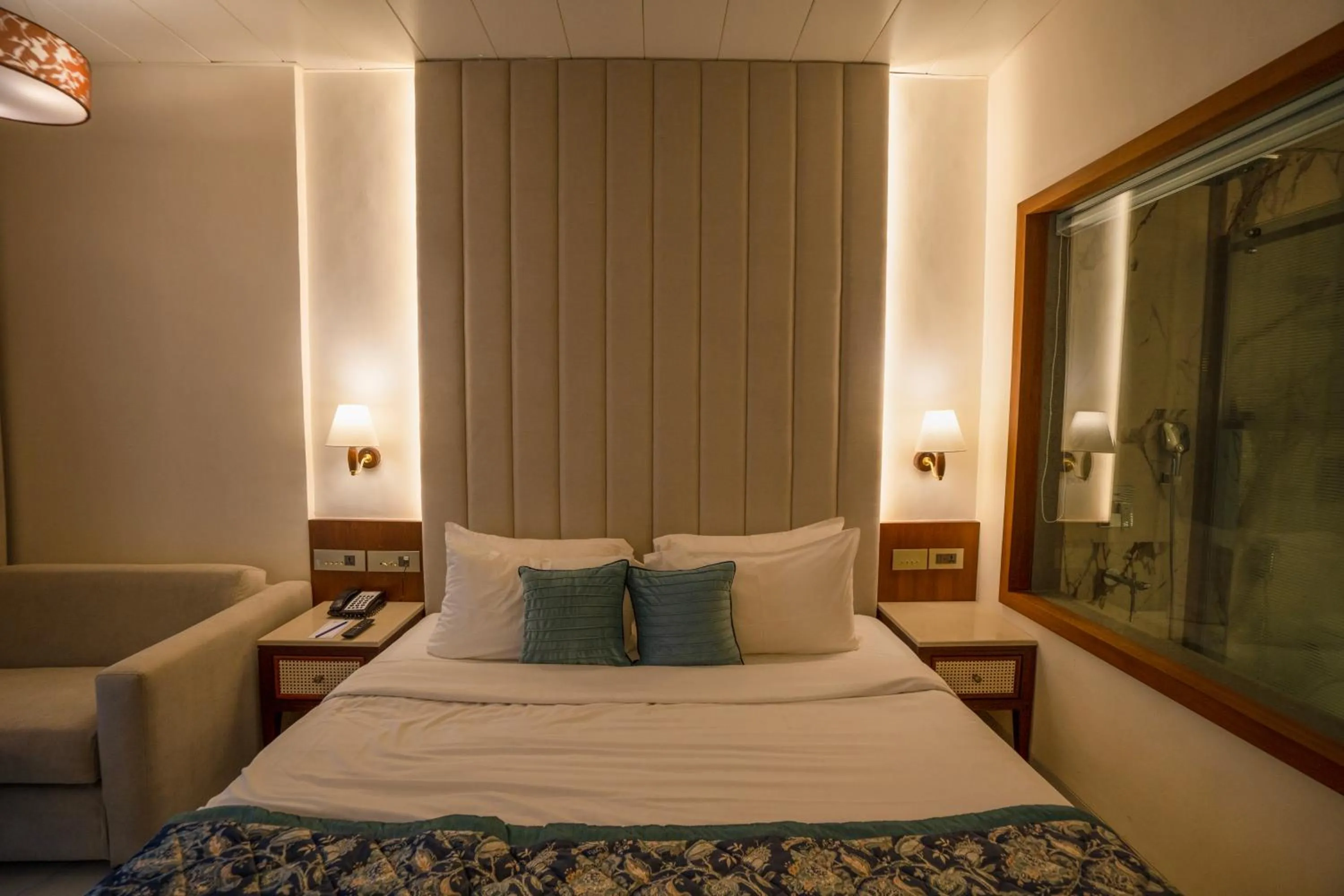 Bed in Evershine Resort & Spa