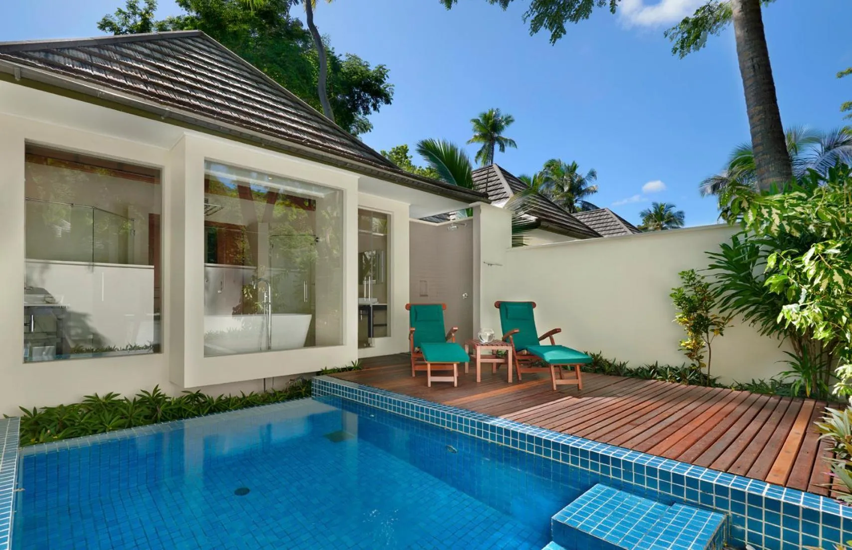 Swimming pool in Hilton Seychelles Labriz Resort & Spa
