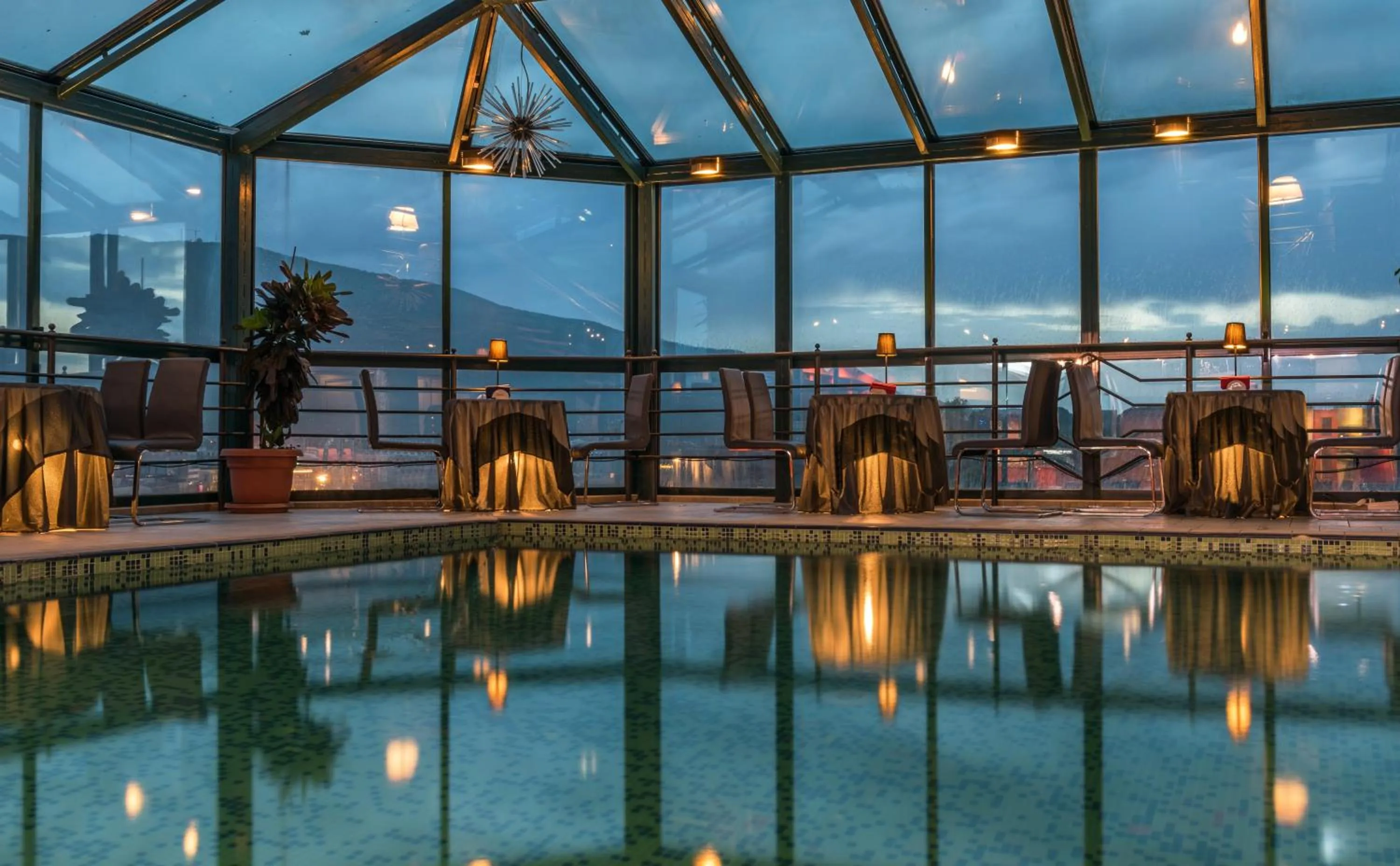 Pool view in Hotel Arka