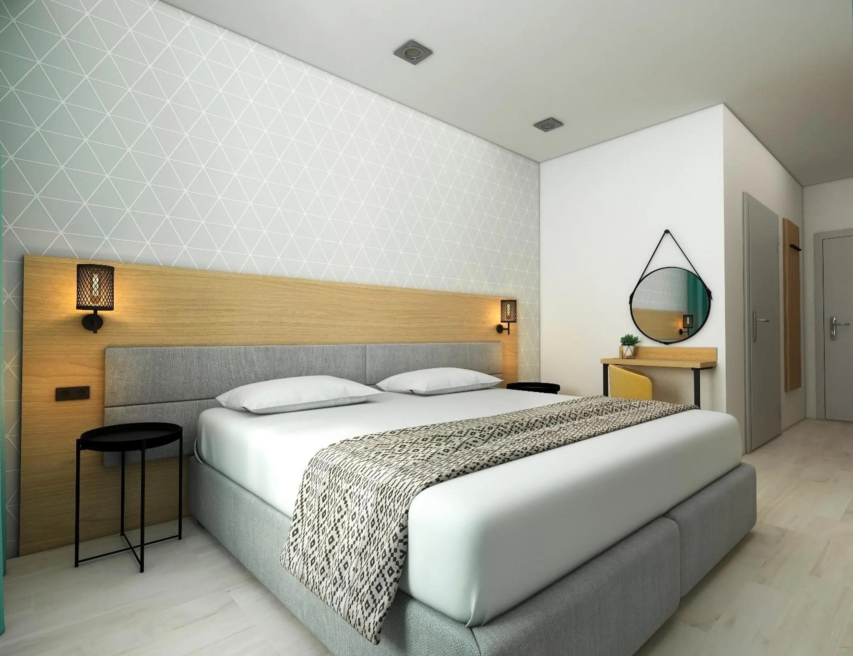 Bed in Hotel PRESLAV