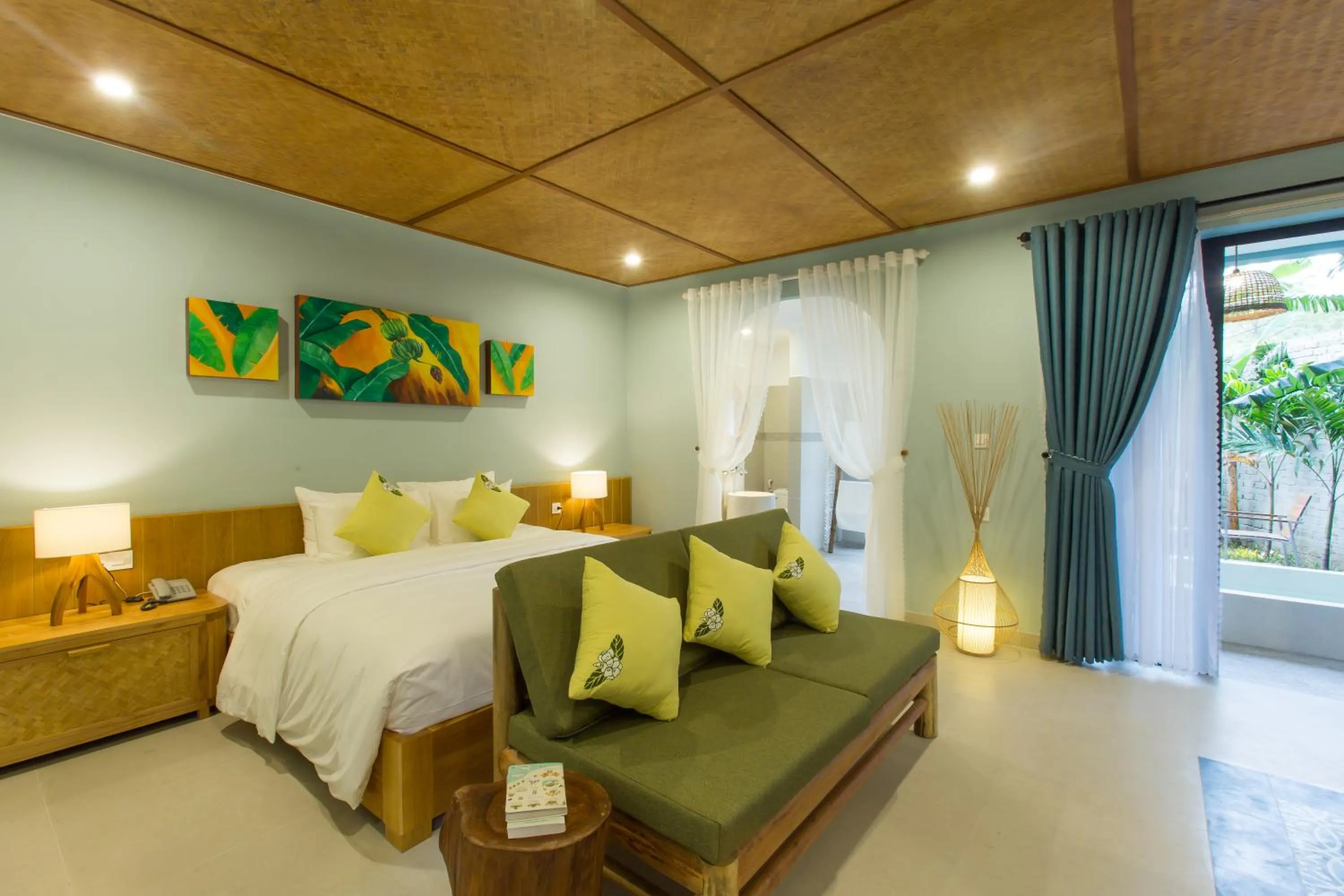 Living room, Bed in Villa De Campagne Hoi An- Boutique homestay with pool and family soul