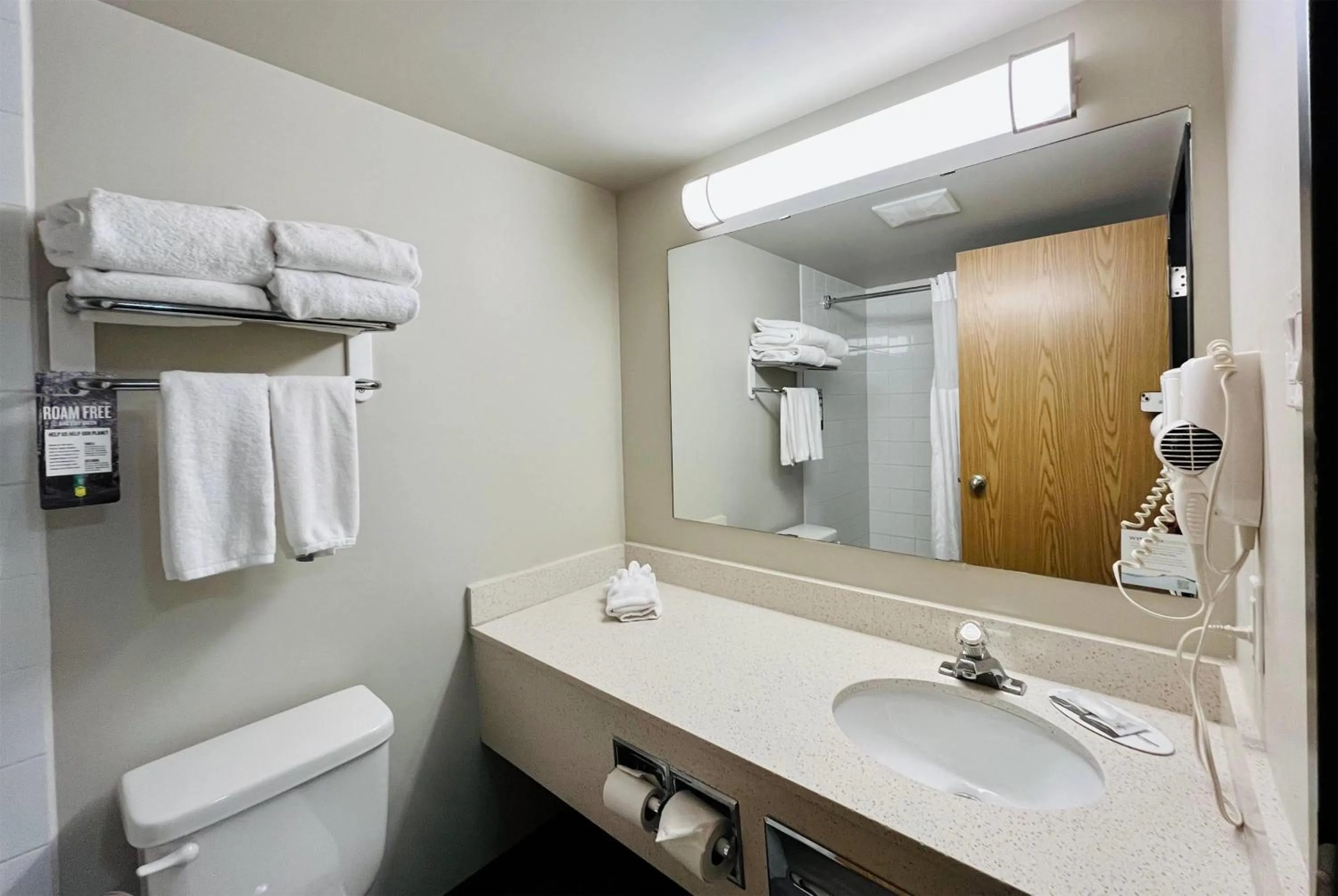Bathroom in Super 8 by Wyndham Grande Prairie