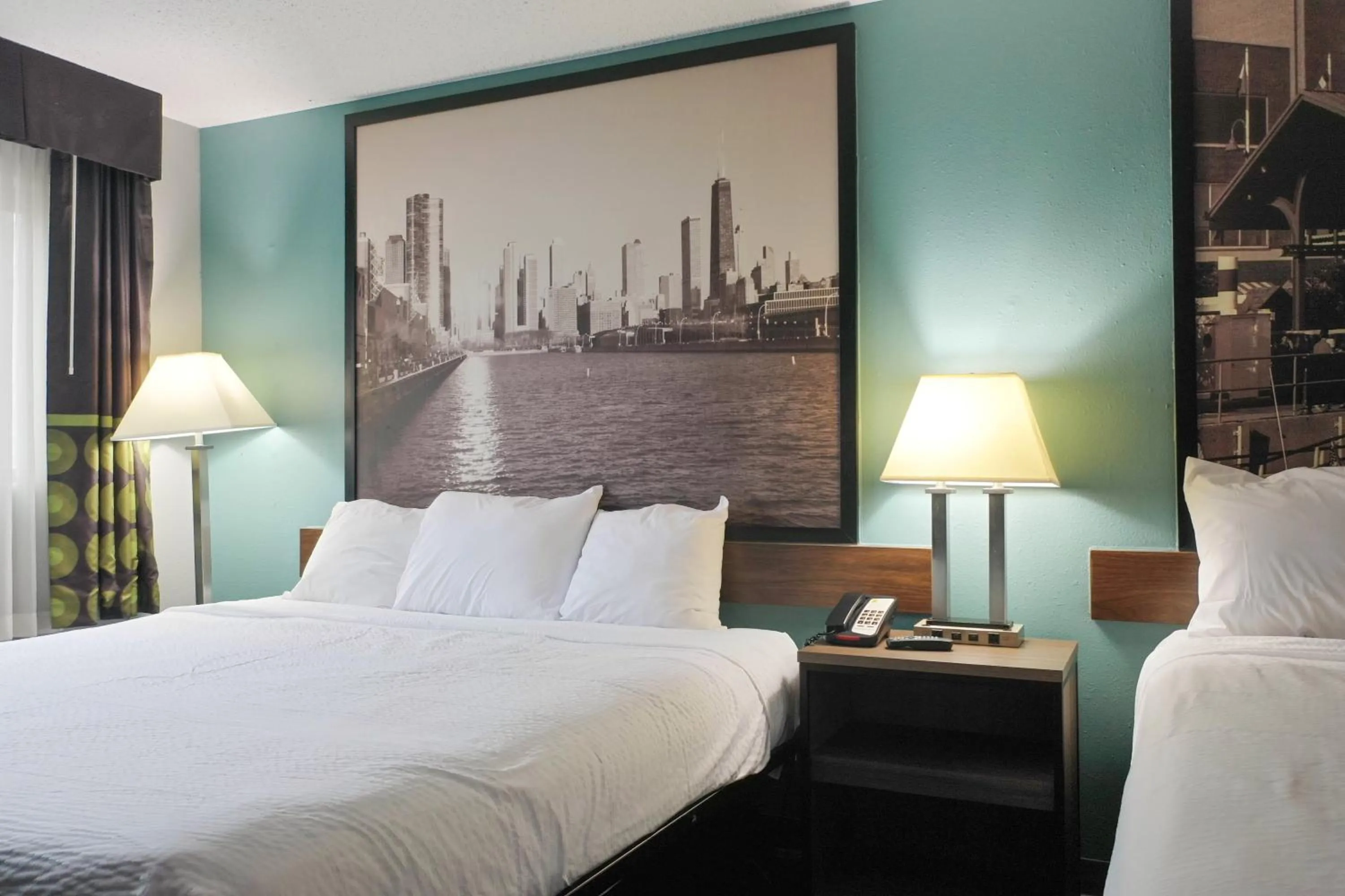 Bed in Super 8 by Wyndham Rockford I-90 Casino District