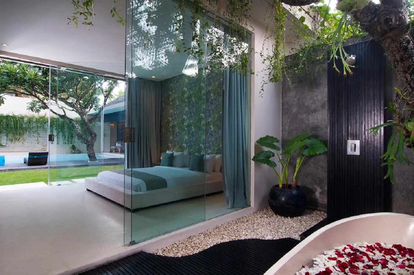 Shower in Chandra Bali Villas