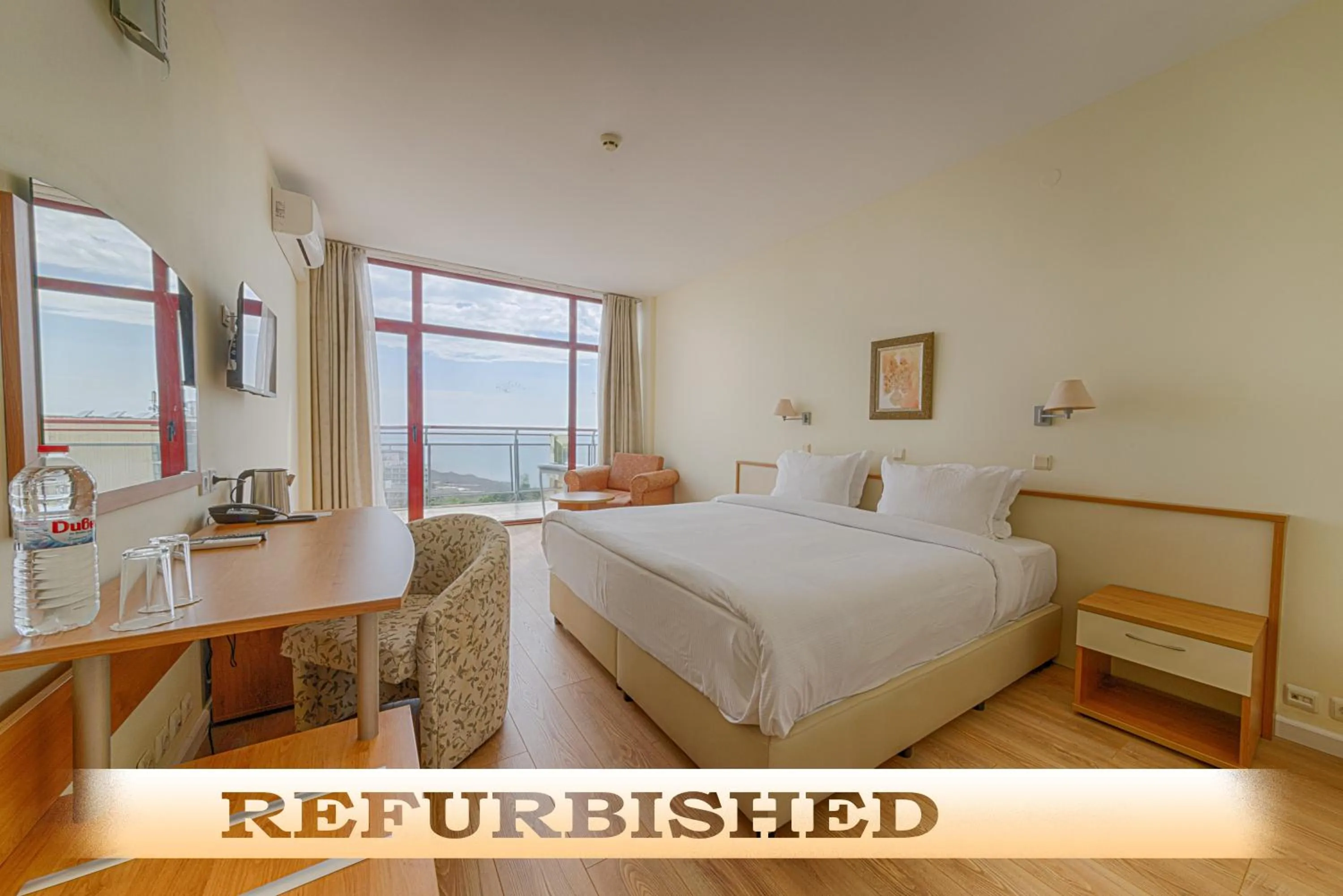 Bed in Helios Spa Hotel- All Inclusive , Newly Refurbished Rooms with Private AC, Pools and Water Fun for Kids