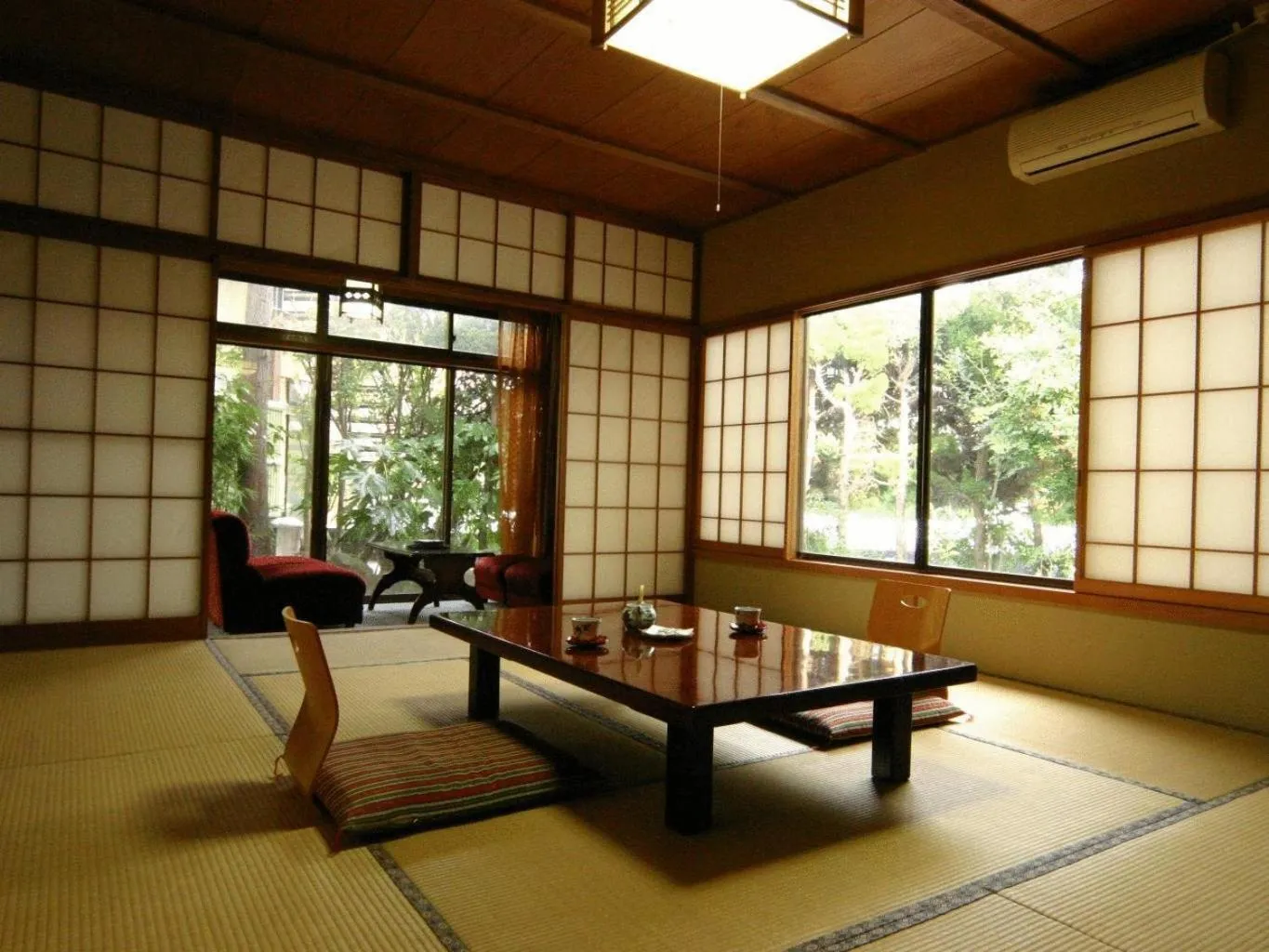 Seating area in Kamesei Ryokan