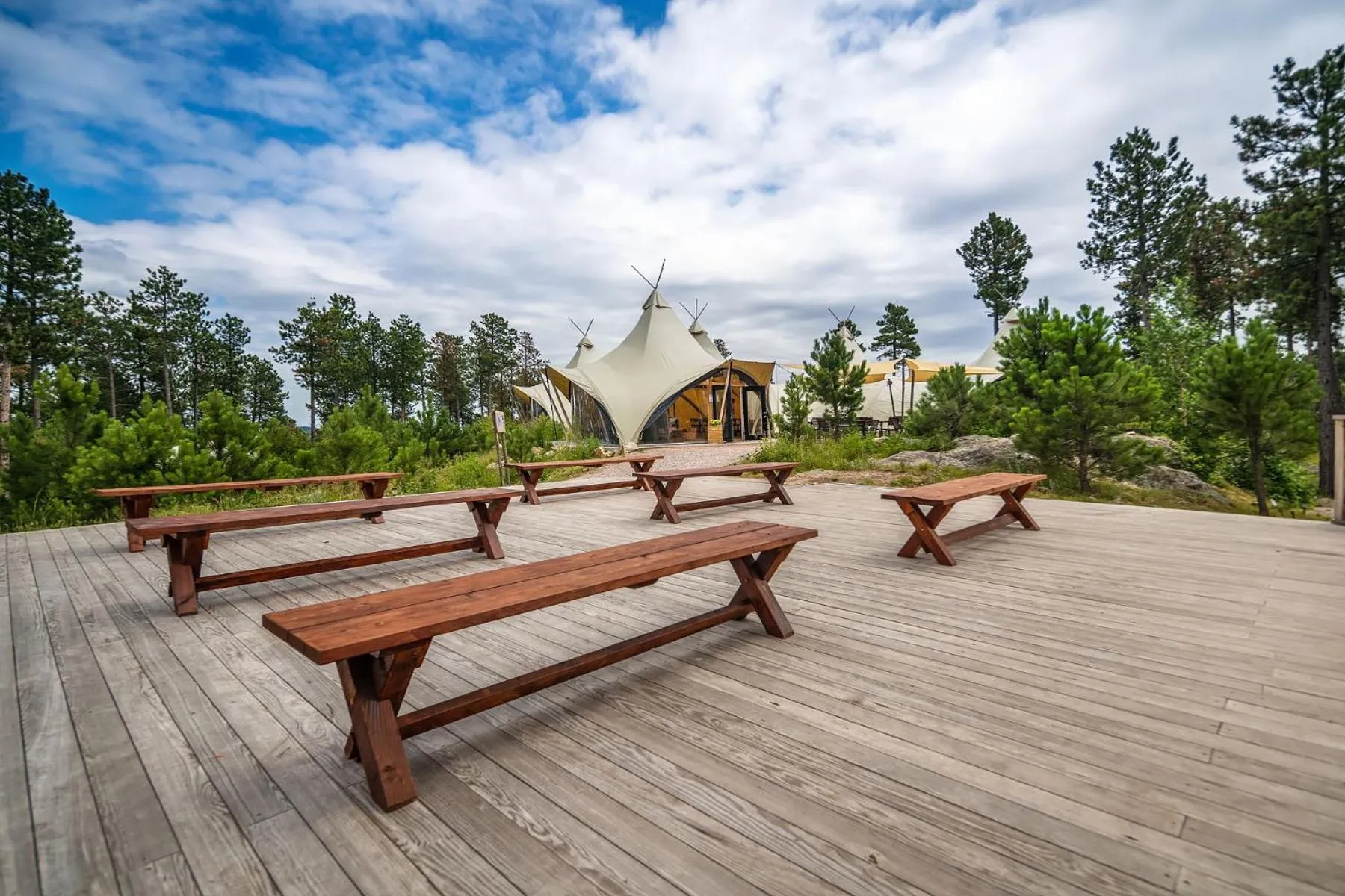 Seating area in Under Canvas Mount Rushmore