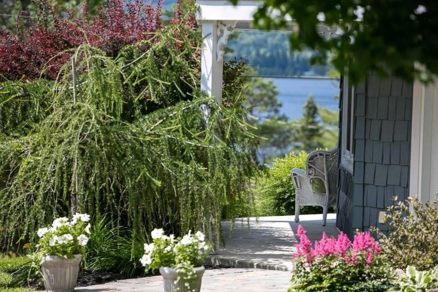 Patio in La Maison Bleue du Lac Wallace