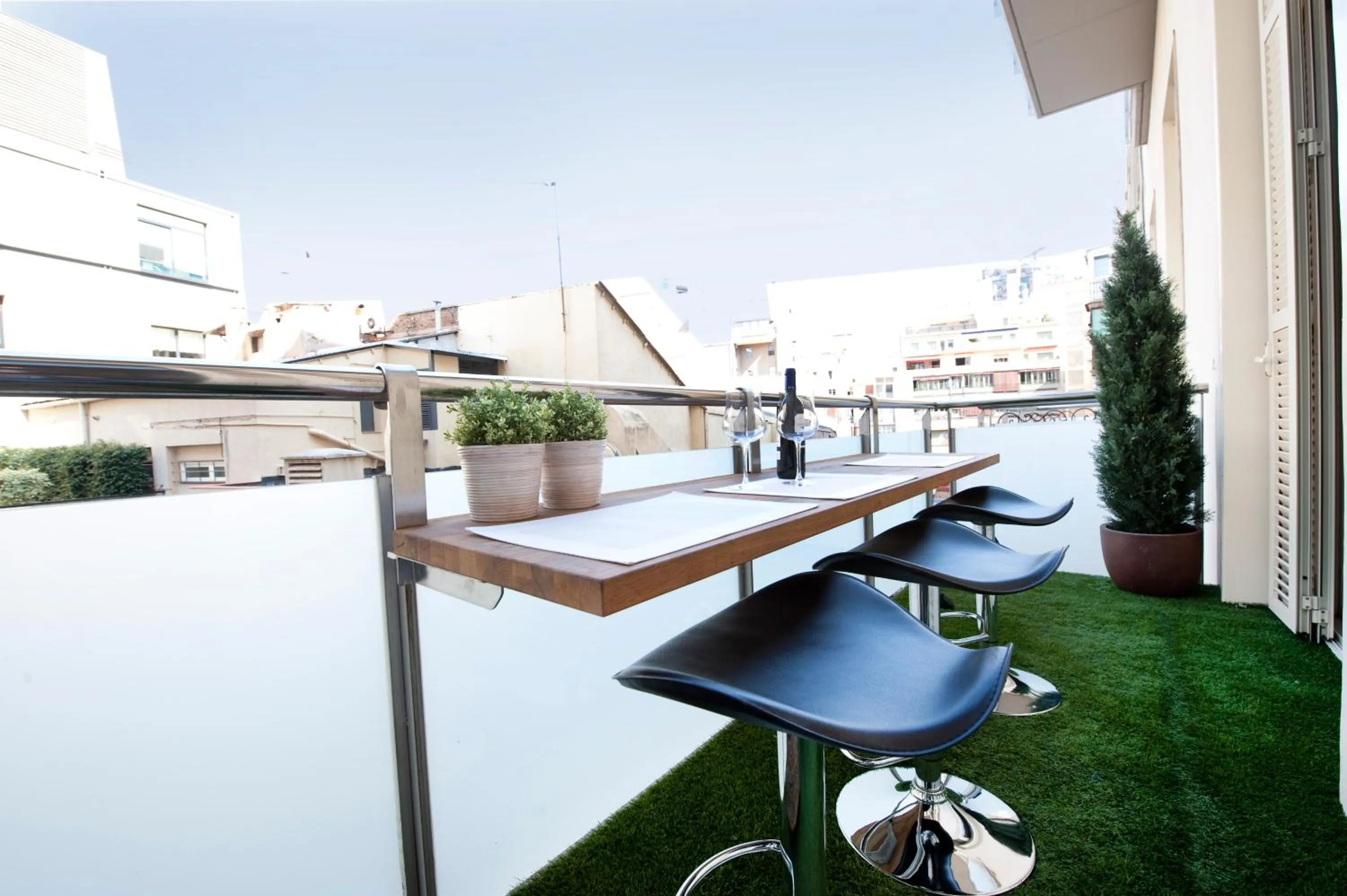 Seating area in You Stylish City Center Apartments