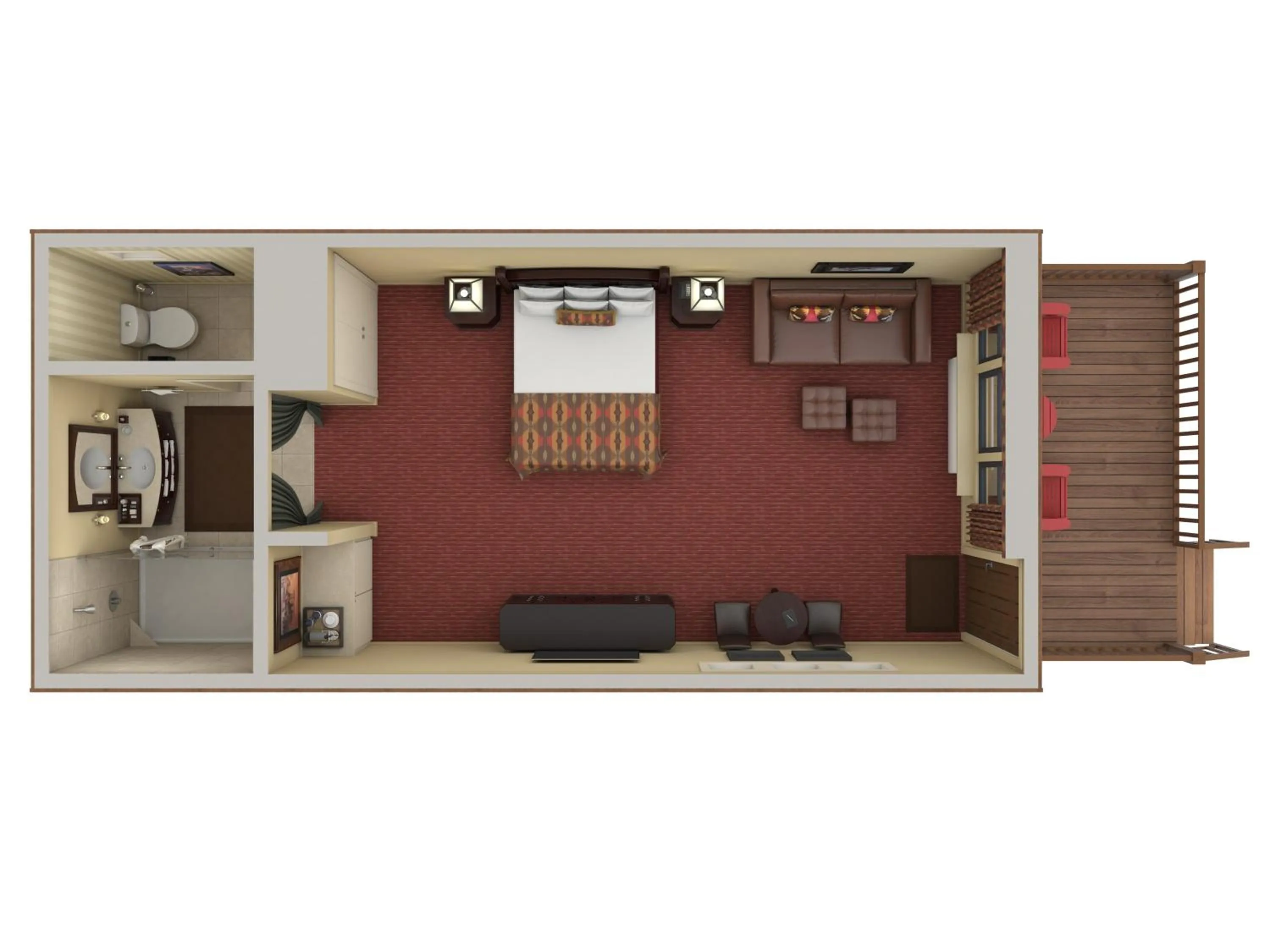 Photo of the whole room in Rustic Inn Creekside