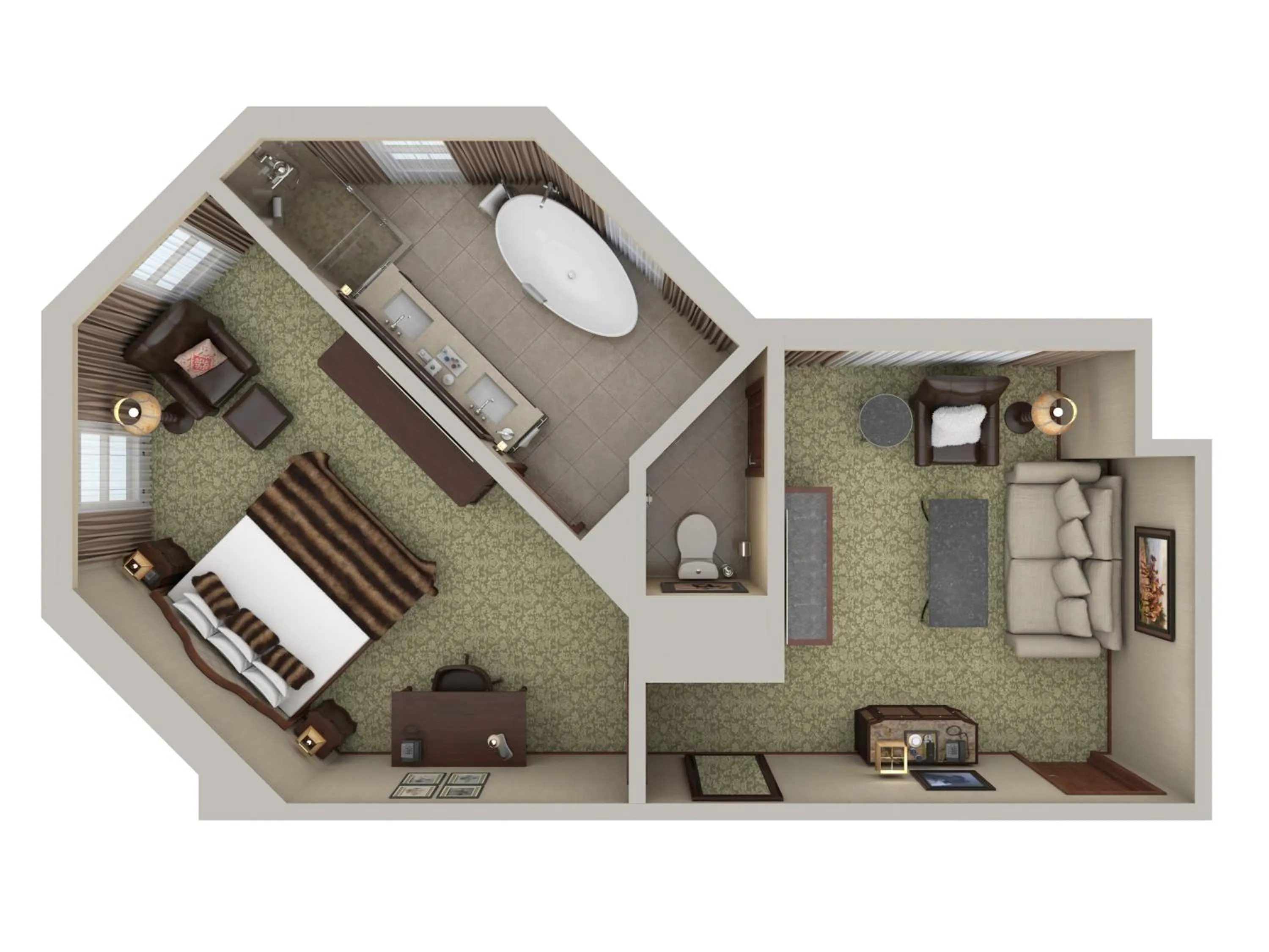 Photo of the whole room in Rustic Inn Creekside