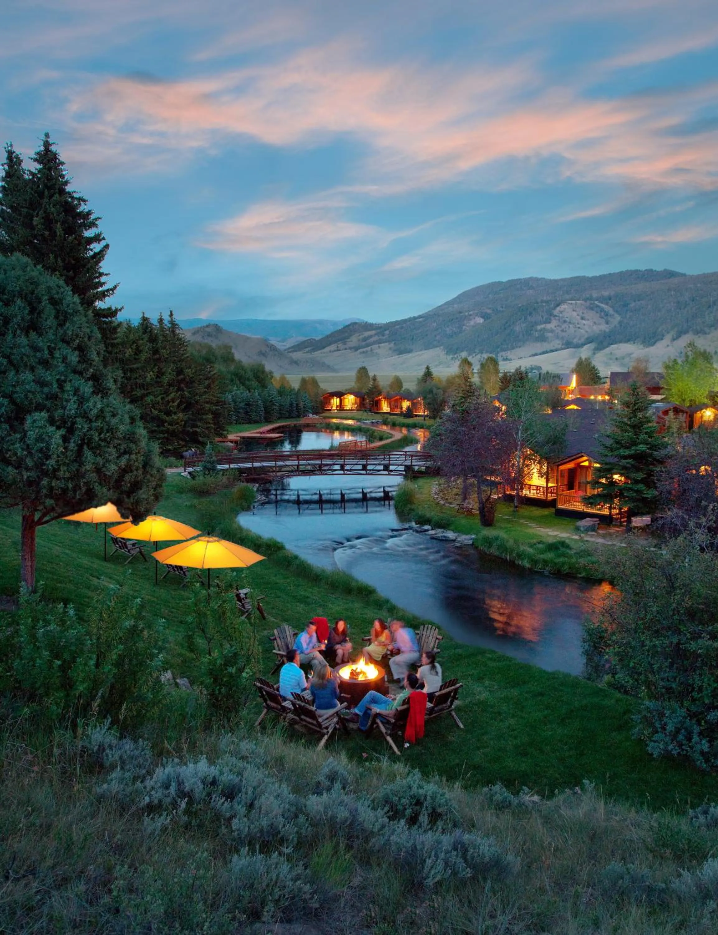 People in Rustic Inn Creekside