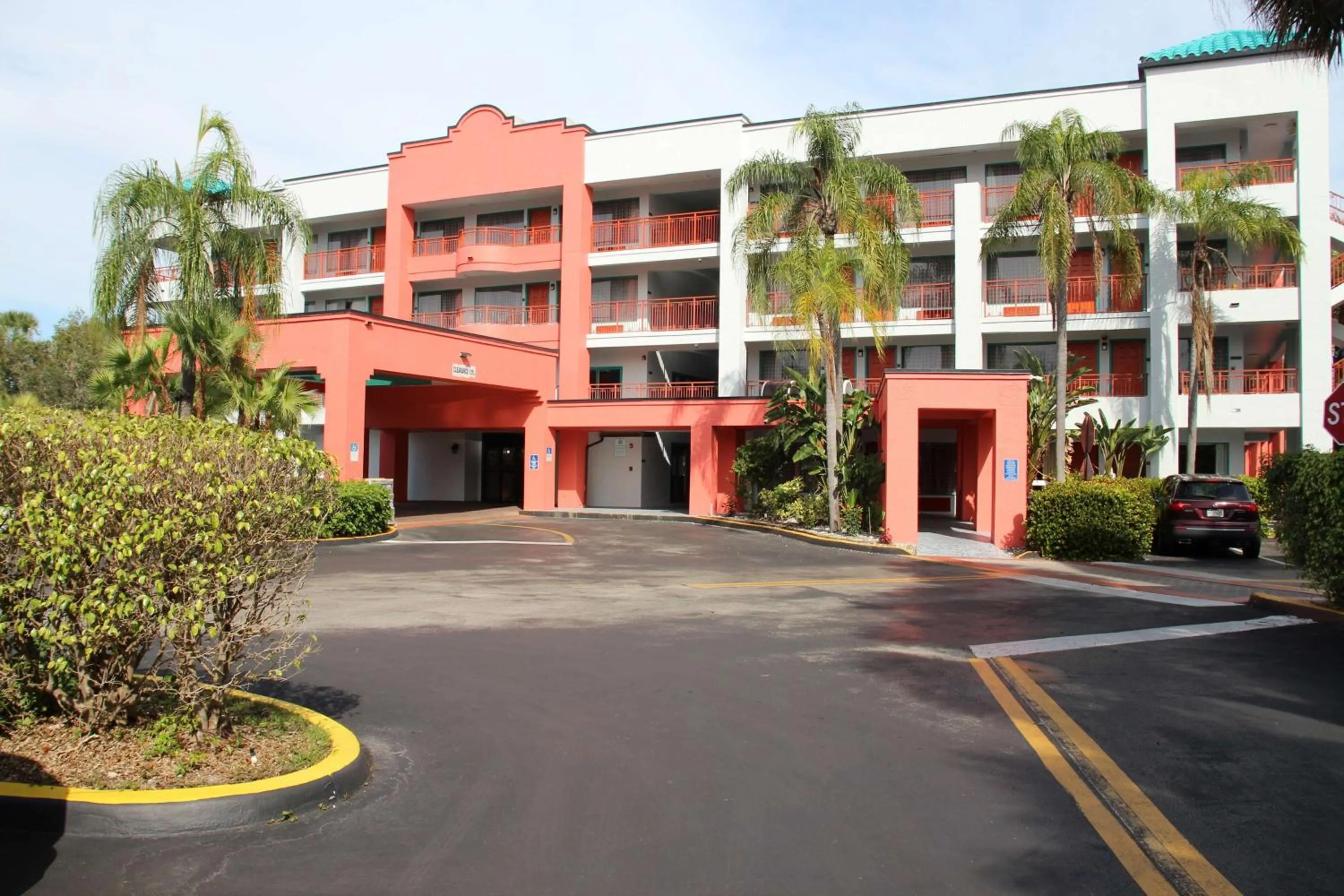 Property building in Boca Suites Deerfield Beach; SureStay Collection by BW