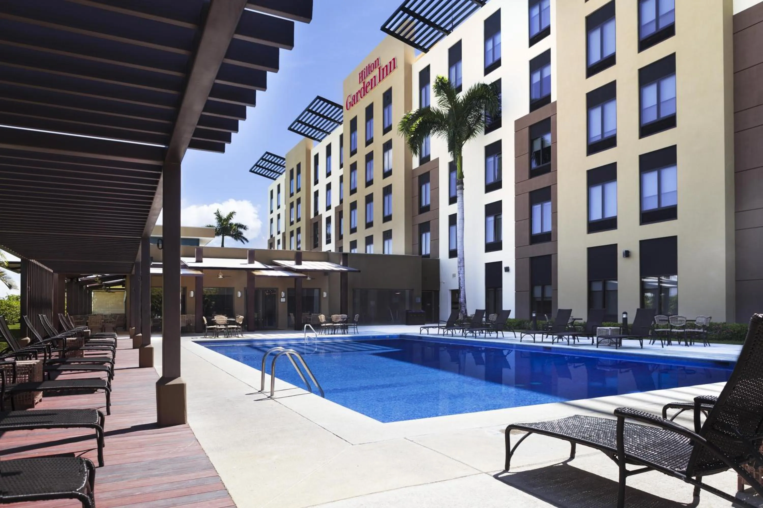 Pool view in Hilton Garden Inn Guanacaste Airport