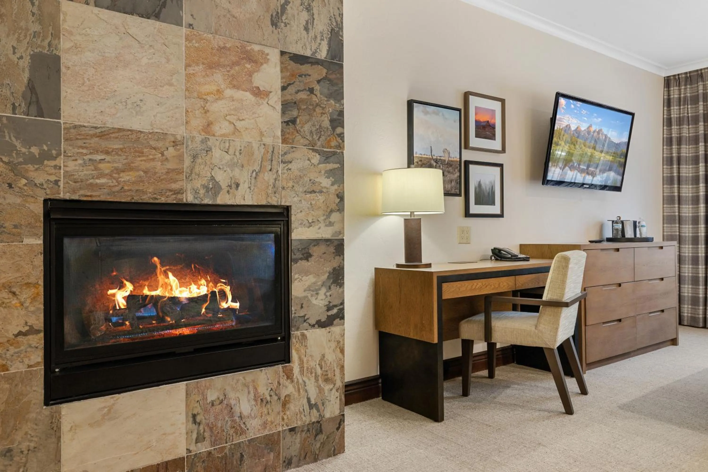 Bed in The Lodge at Jackson Hole