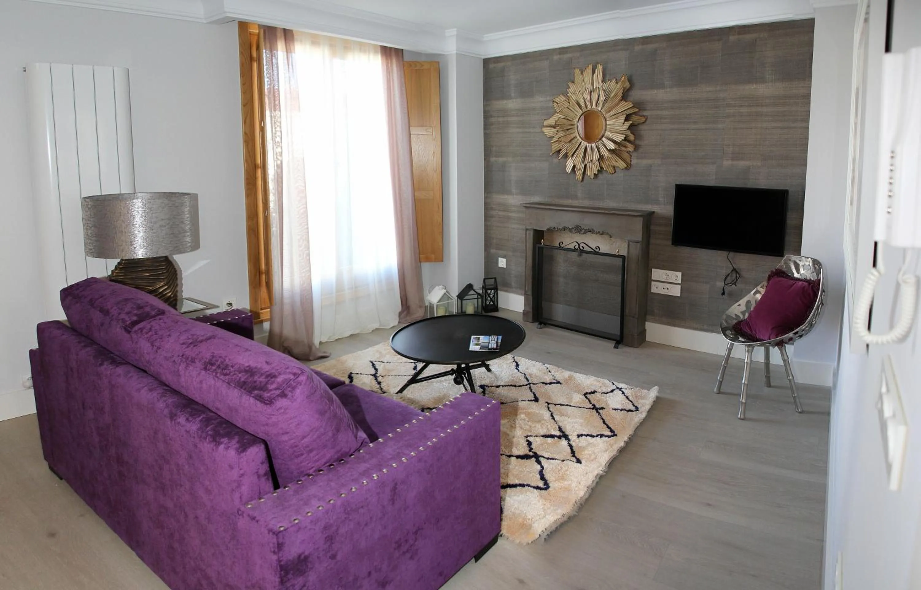 Seating area in Principia Suites